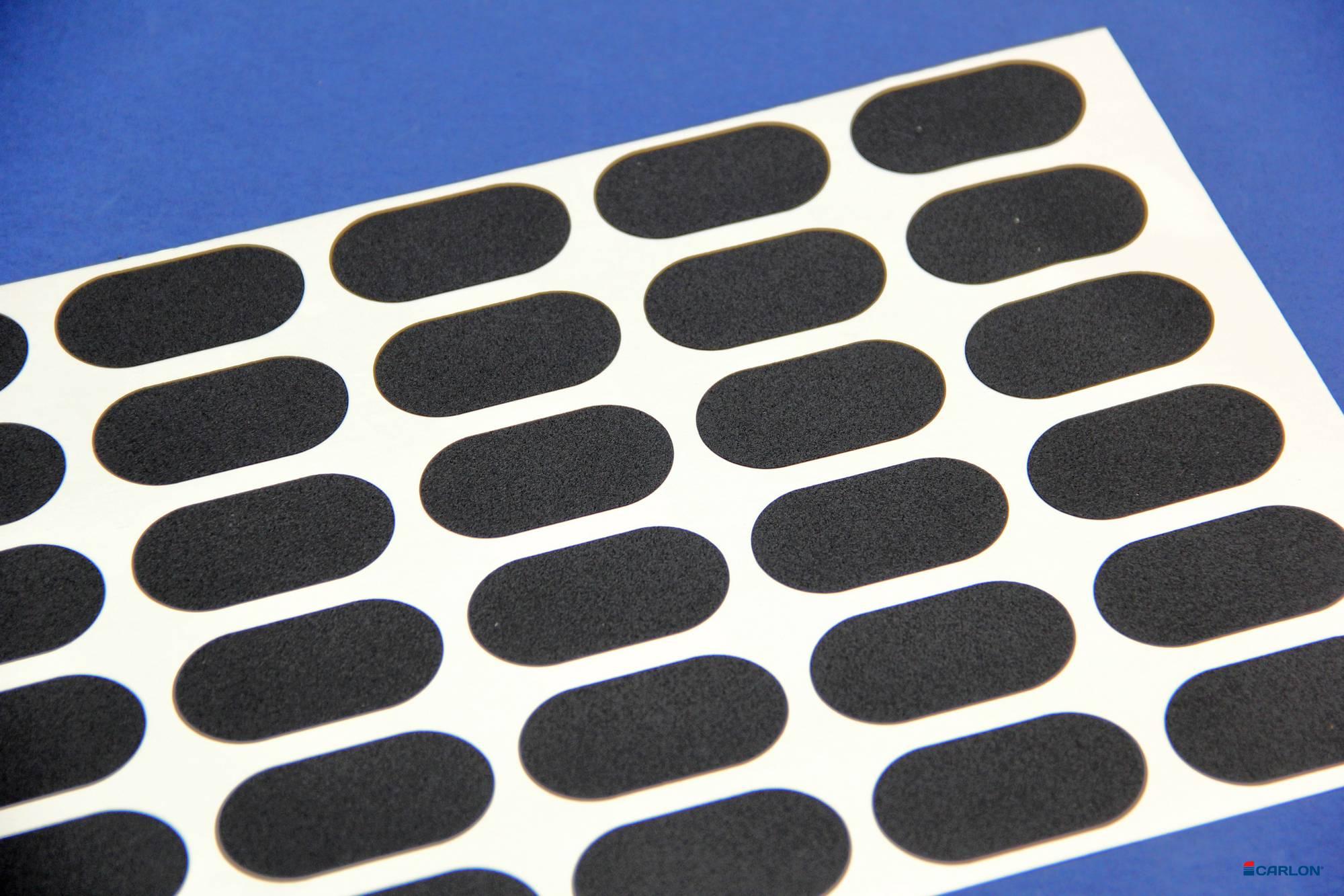 Deurmaskeerstickervel A4 ovaal zwart structuur 32x61mm (20st) - Afbeelding 2