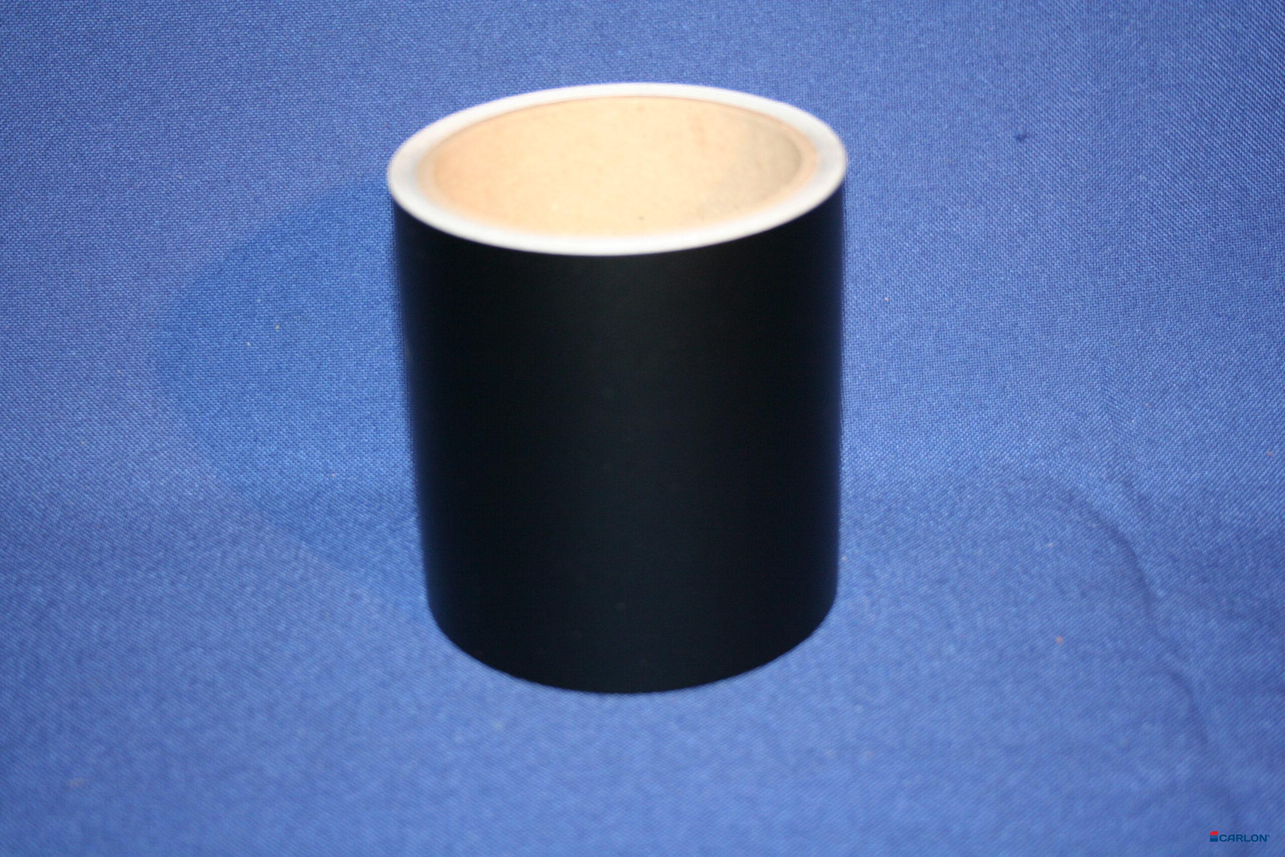 Stijlfolie zwart zijdeglans glad 10cm (5m)