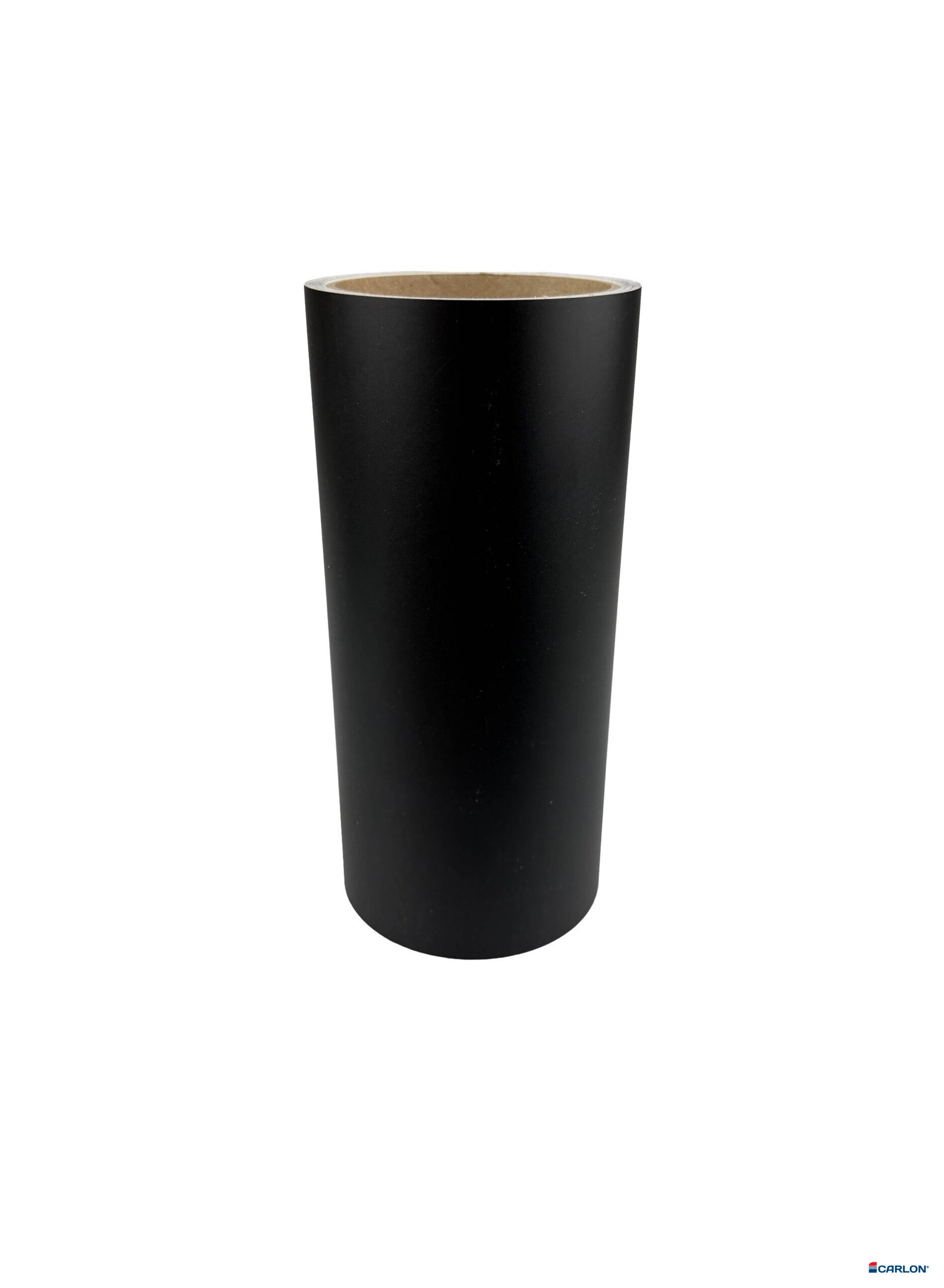 Stijlfolie zwart zijdeglans glad 20cm (5m)