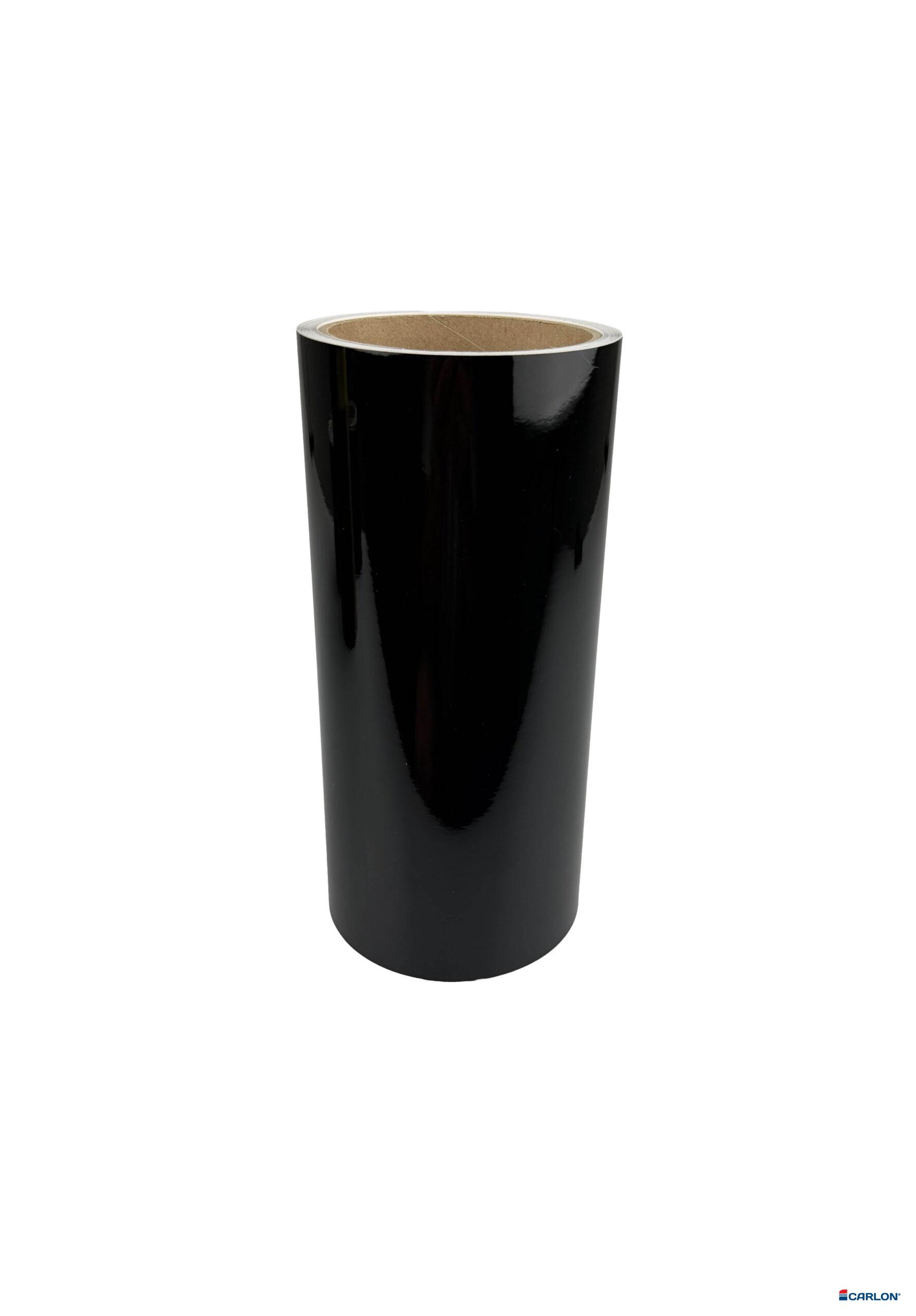 Stijlfolie hoogglans zwart glad 20cm (5m)