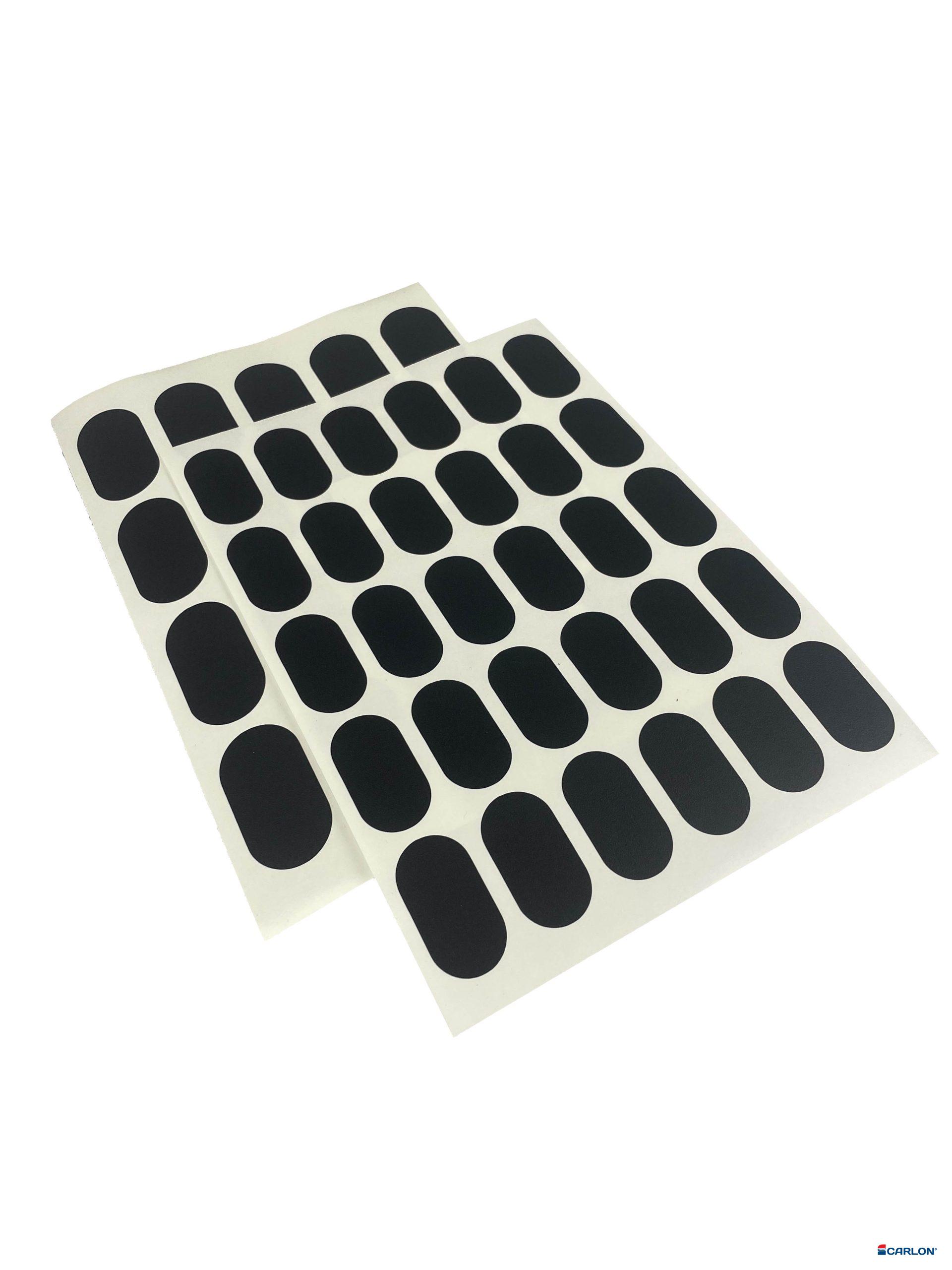 Deurmaskeerstickervel A4 ovaal zwart structuur 28x51mm (30st)