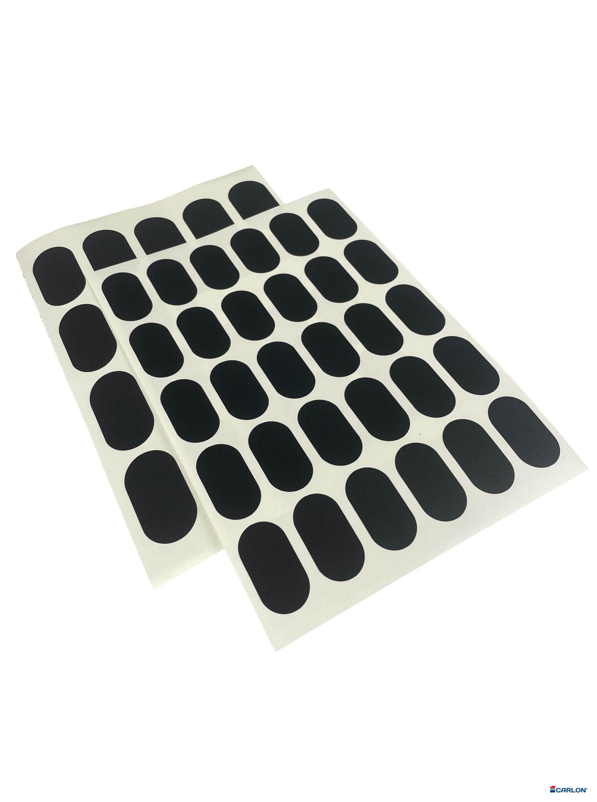 Deurmaskeerstickervel A4 ovaal zwart structuur 28x51mm (30st)