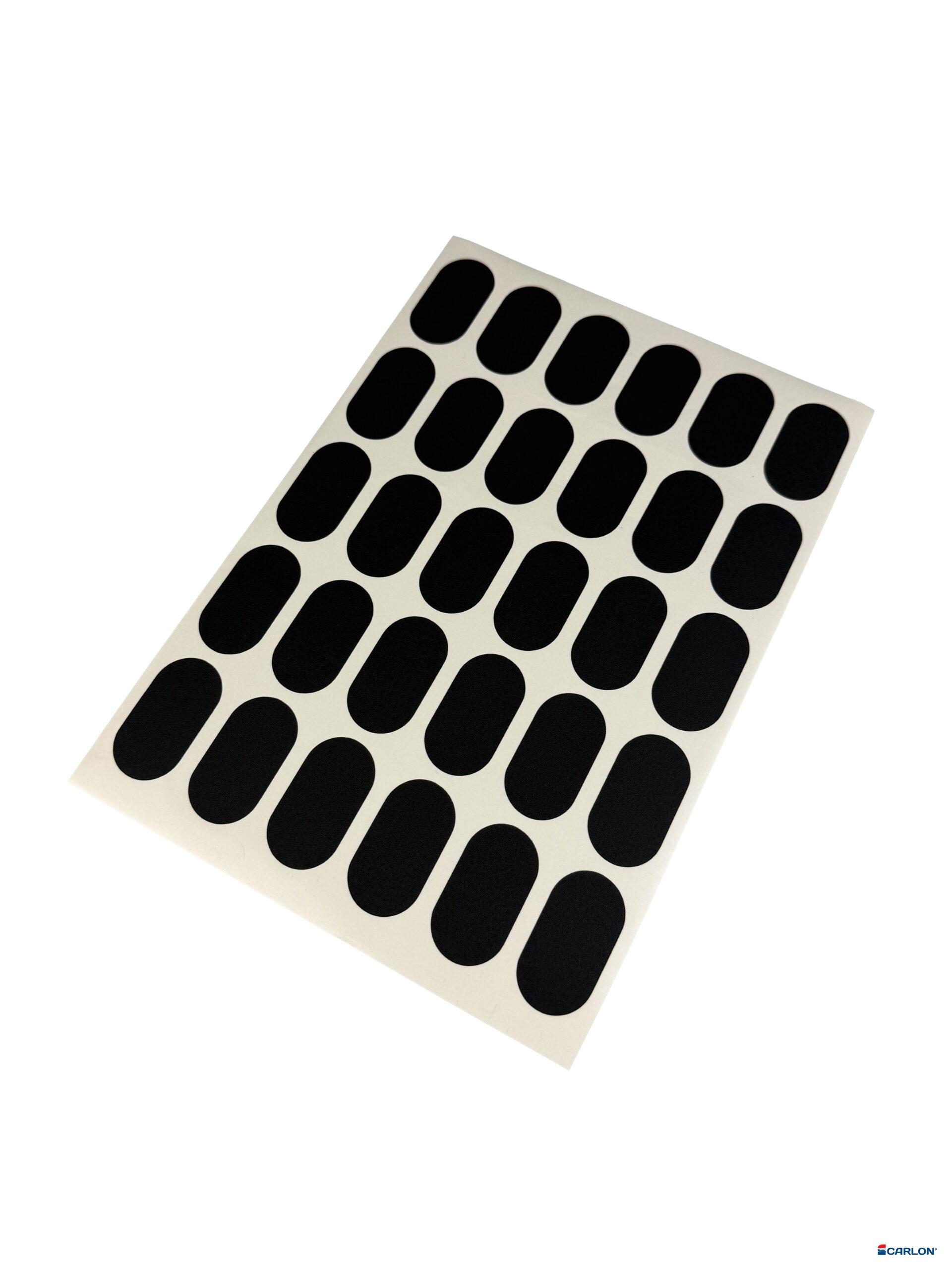 Deurmaskeerstickervel A4 ovaal zwart structuur 28x51mm (30st)