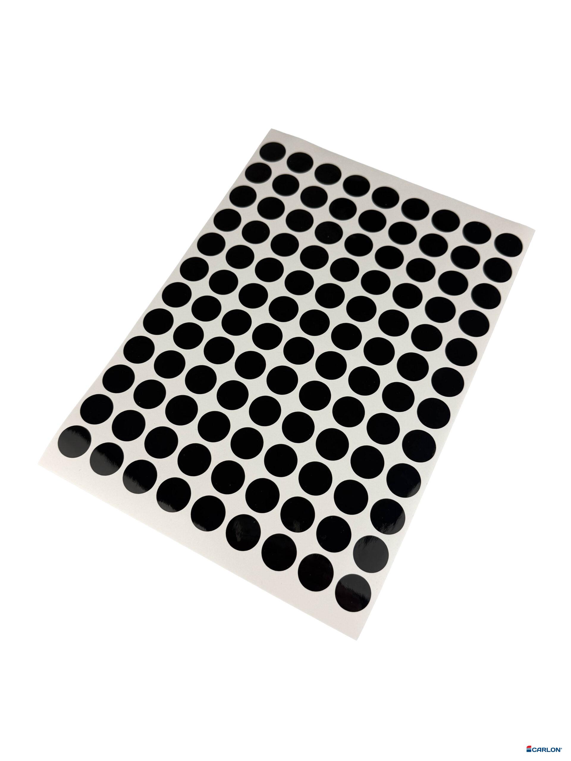 Deurmaskeerstickervel A4 zwart glad 20mm (108st)