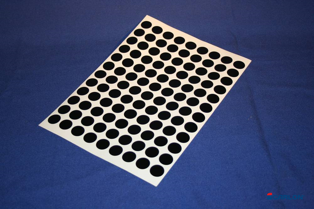 Deurmaskeerstickervel A4 zwart glad 20mm (108st) - Afbeelding 3