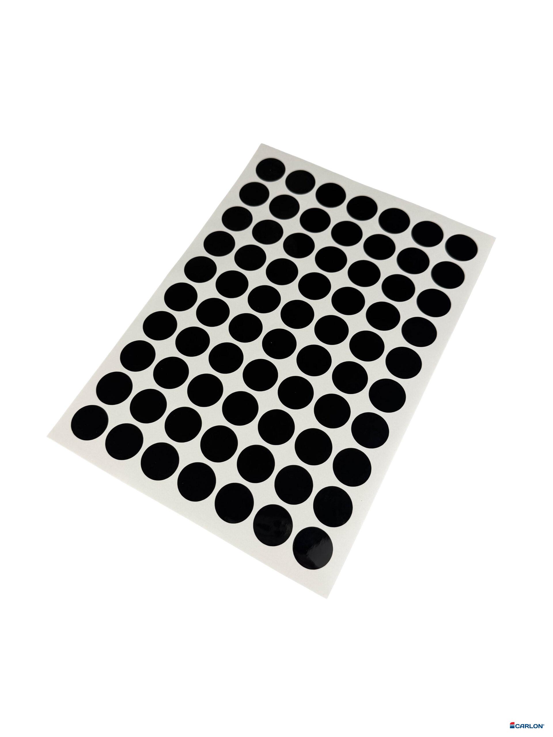 Deurmaskeerstickervel A4 zwart glad 25mm (70st)