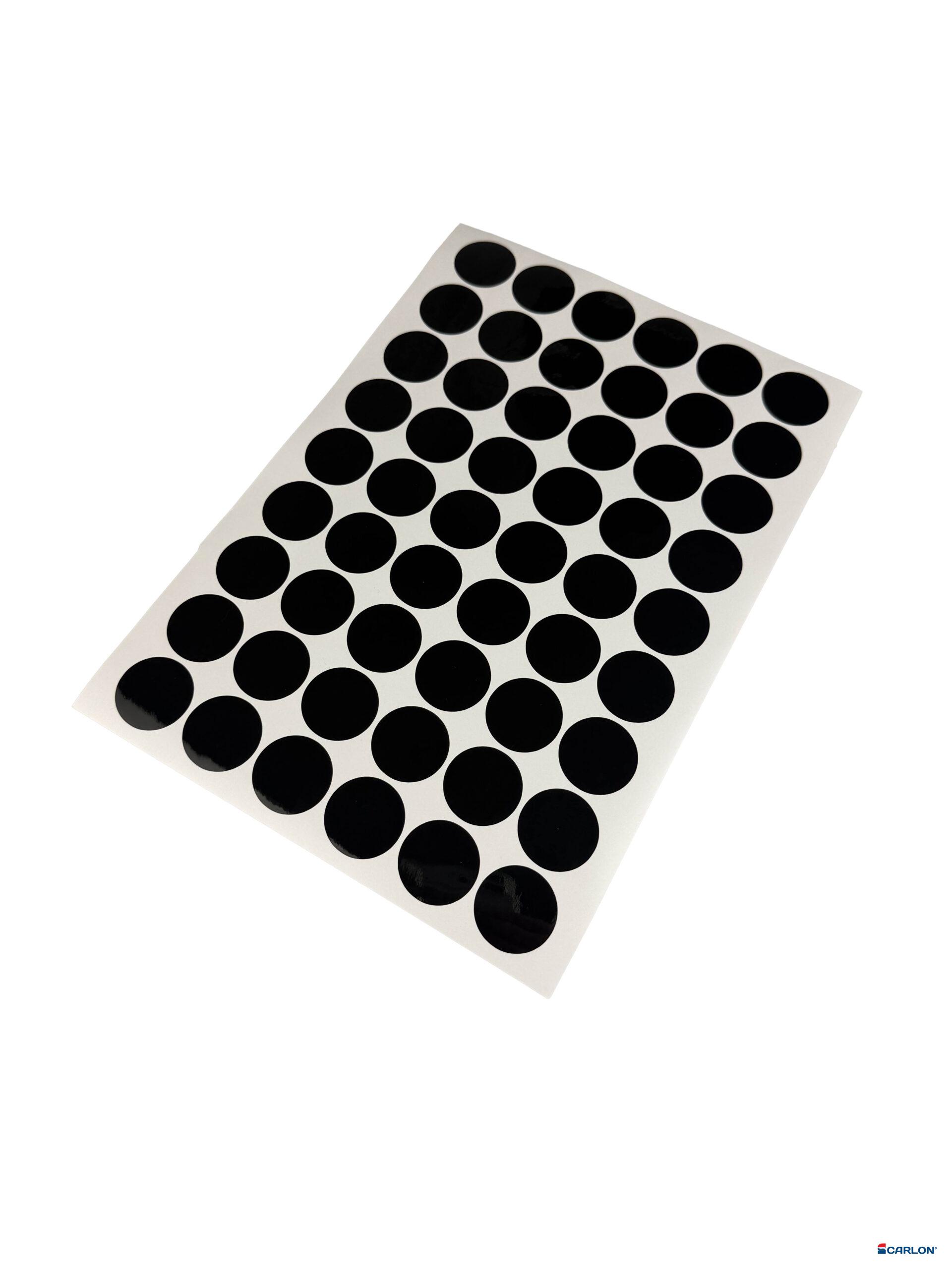 Deurmaskeerstickervel A4 zwart glad 30mm (54st)