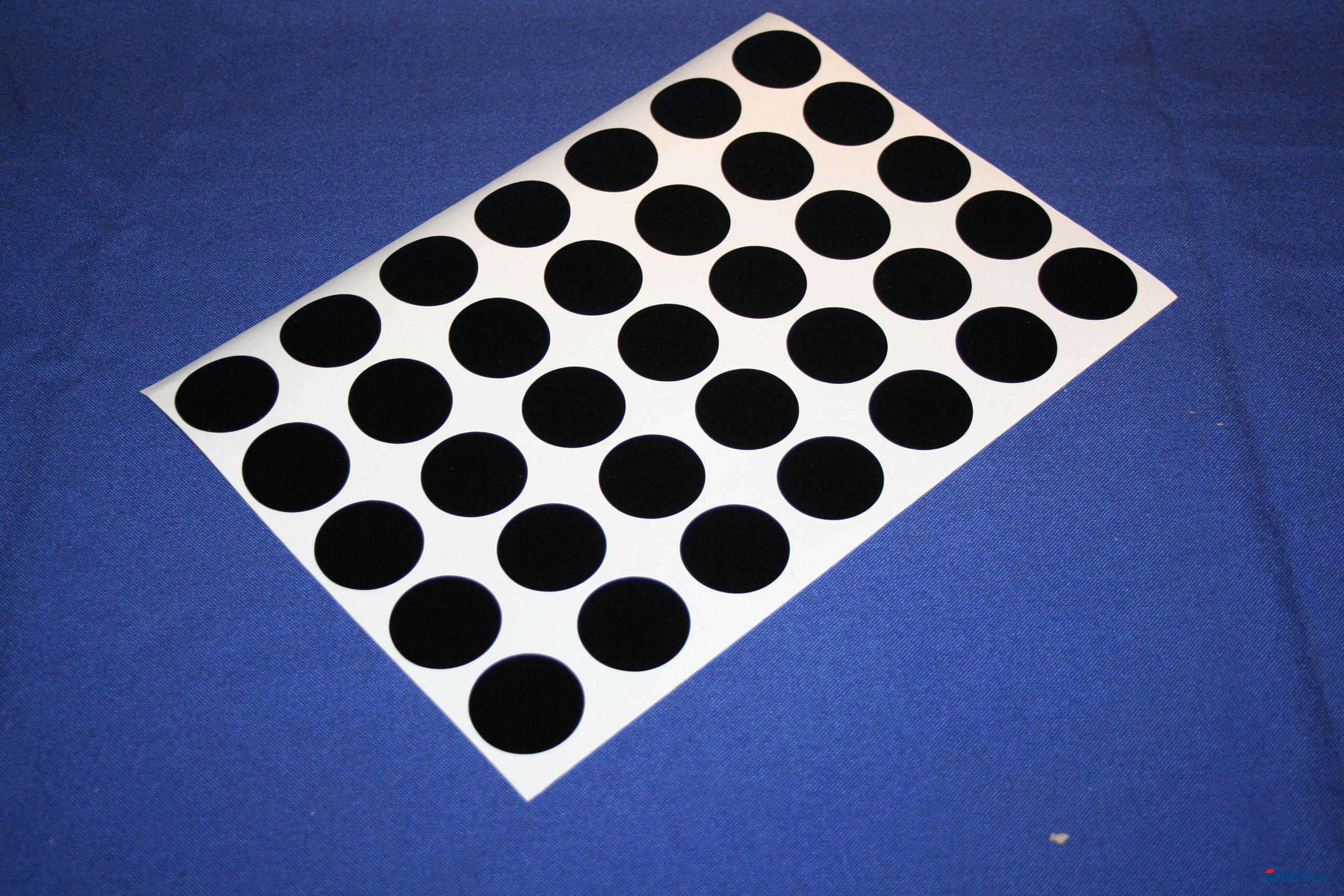 Deurmaskeerstickervel A4 zwart glad 35mm (35st)