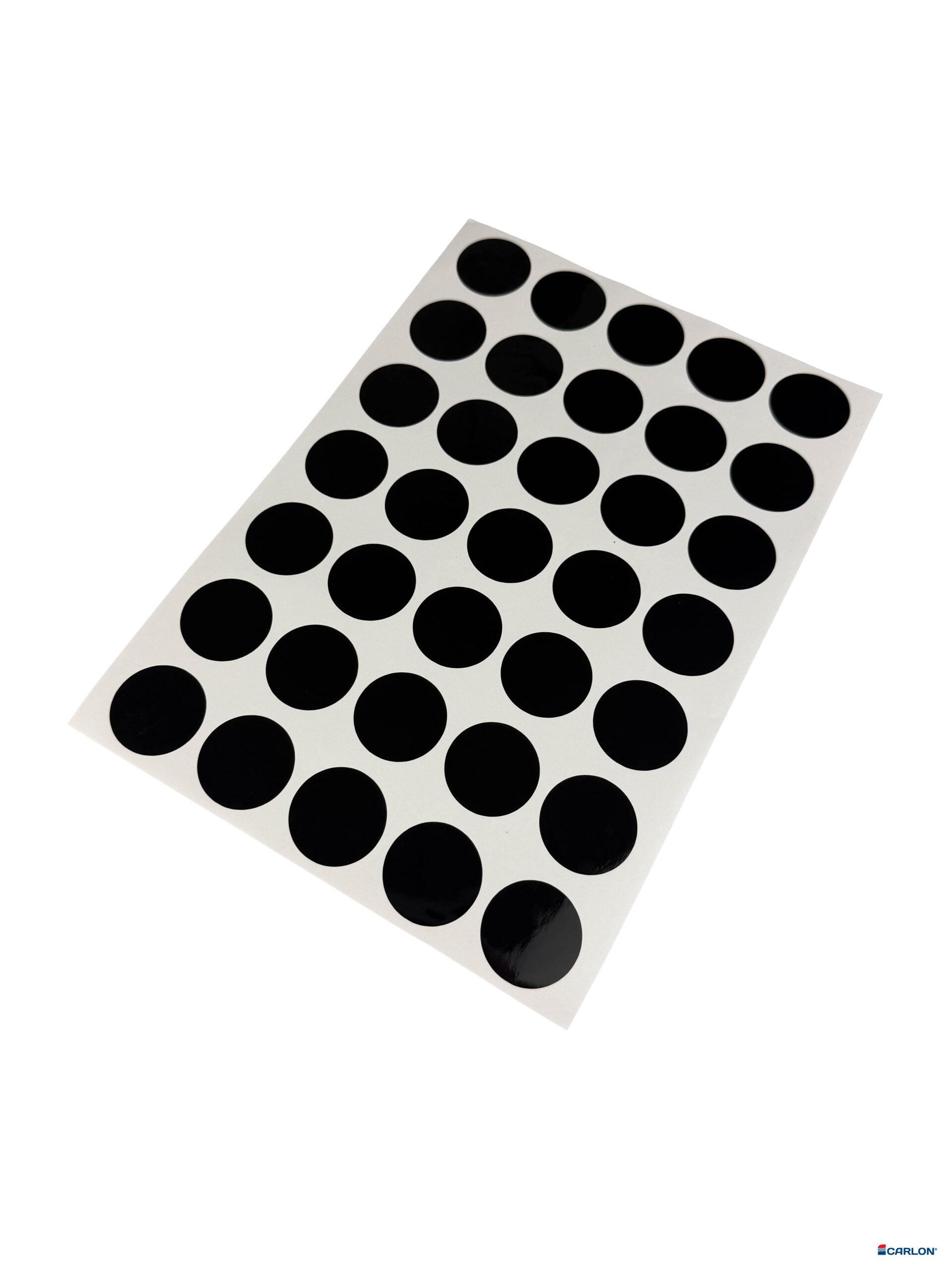 Deurmaskeerstickervel A4 zwart glad 35mm (35st)