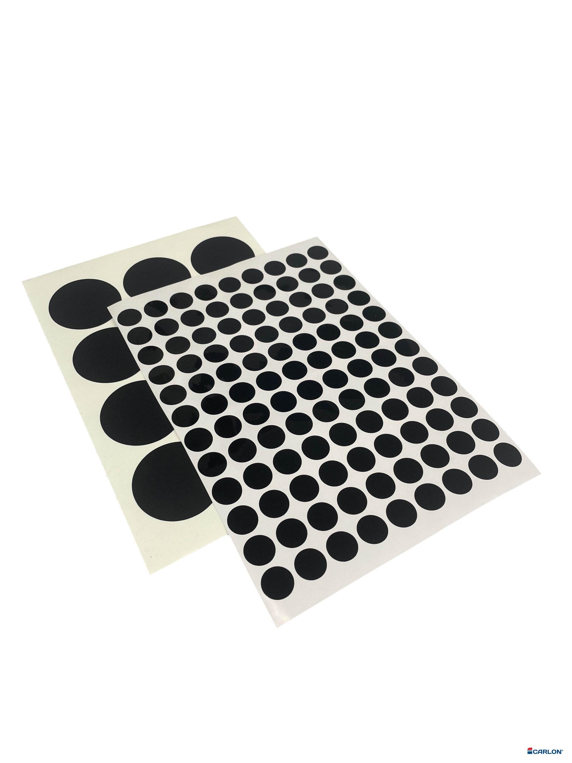 Deurmaskeerstickervel A4 zwart glad 40mm (35st)