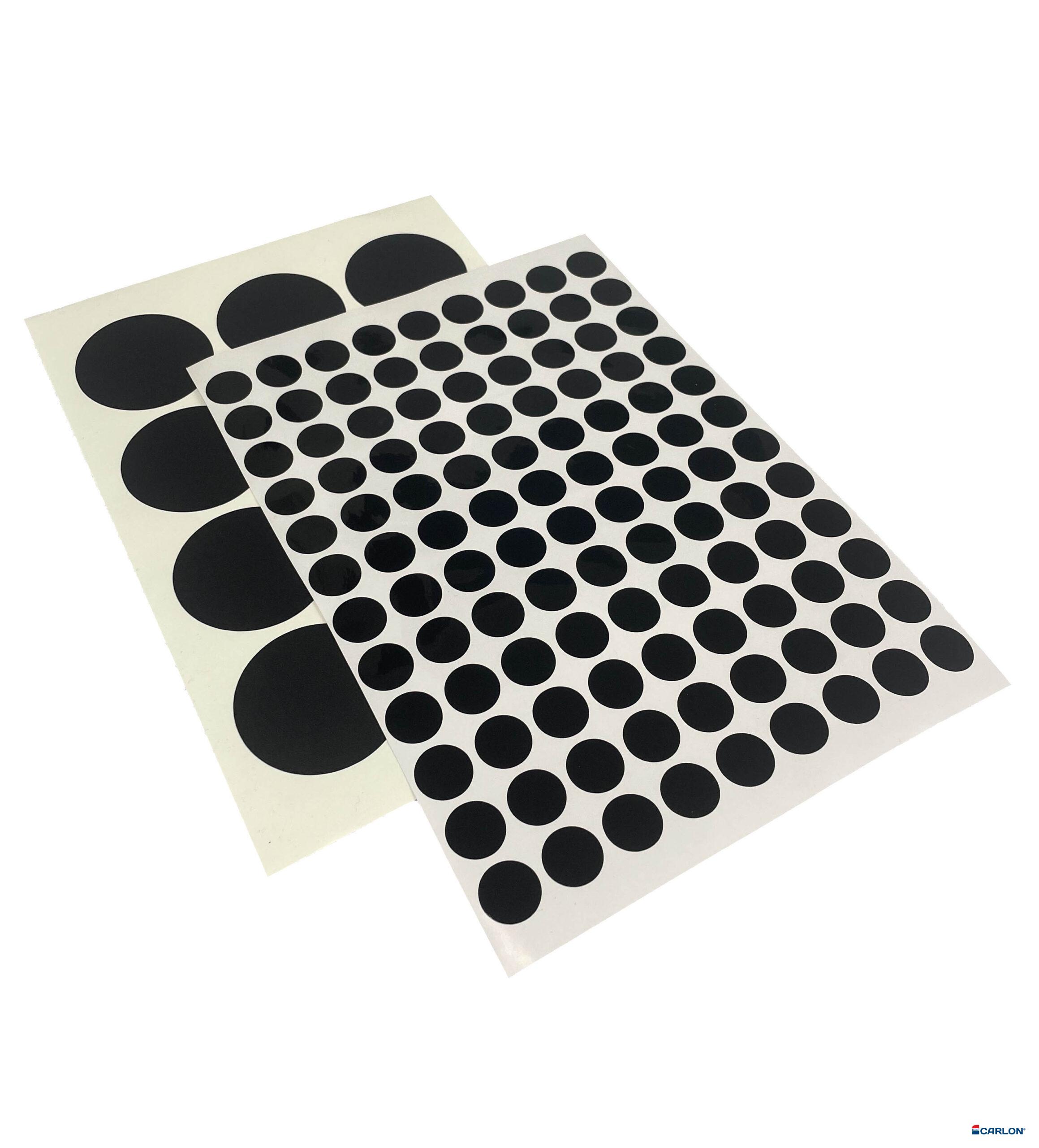 Deurmaskeerstickervel A4 zwart glad 40mm (35st)