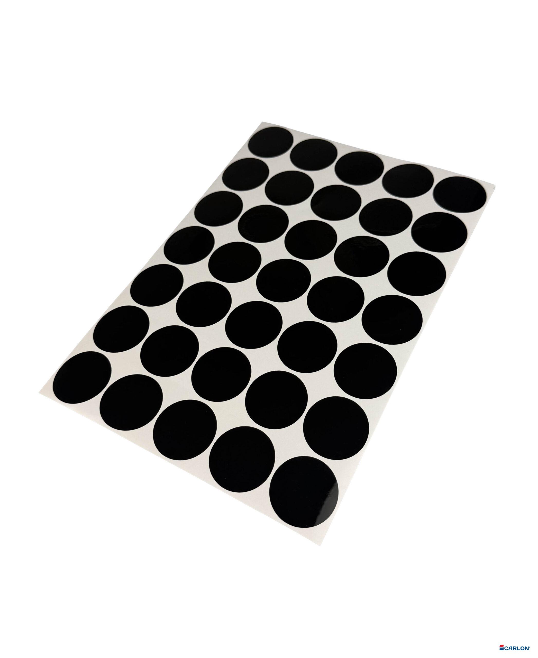 Deurmaskeerstickervel A4 zwart glad 40mm (35st)