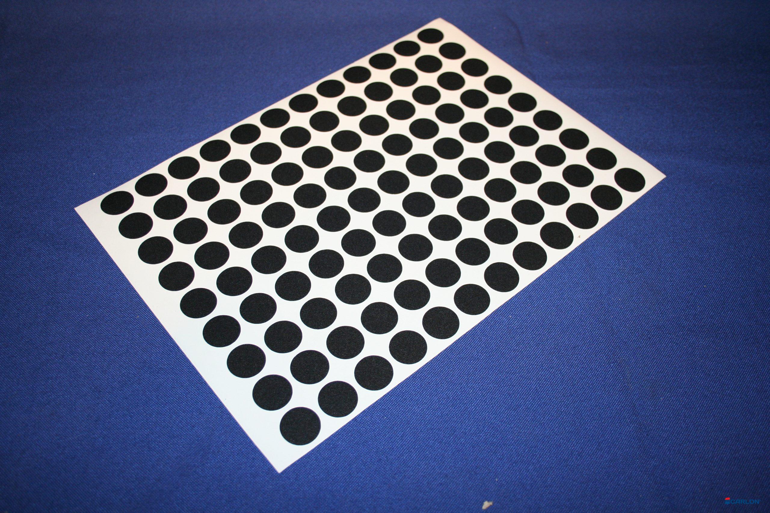 Deurmaskeerstickervel A4 zwart structuur 20mm (108st)