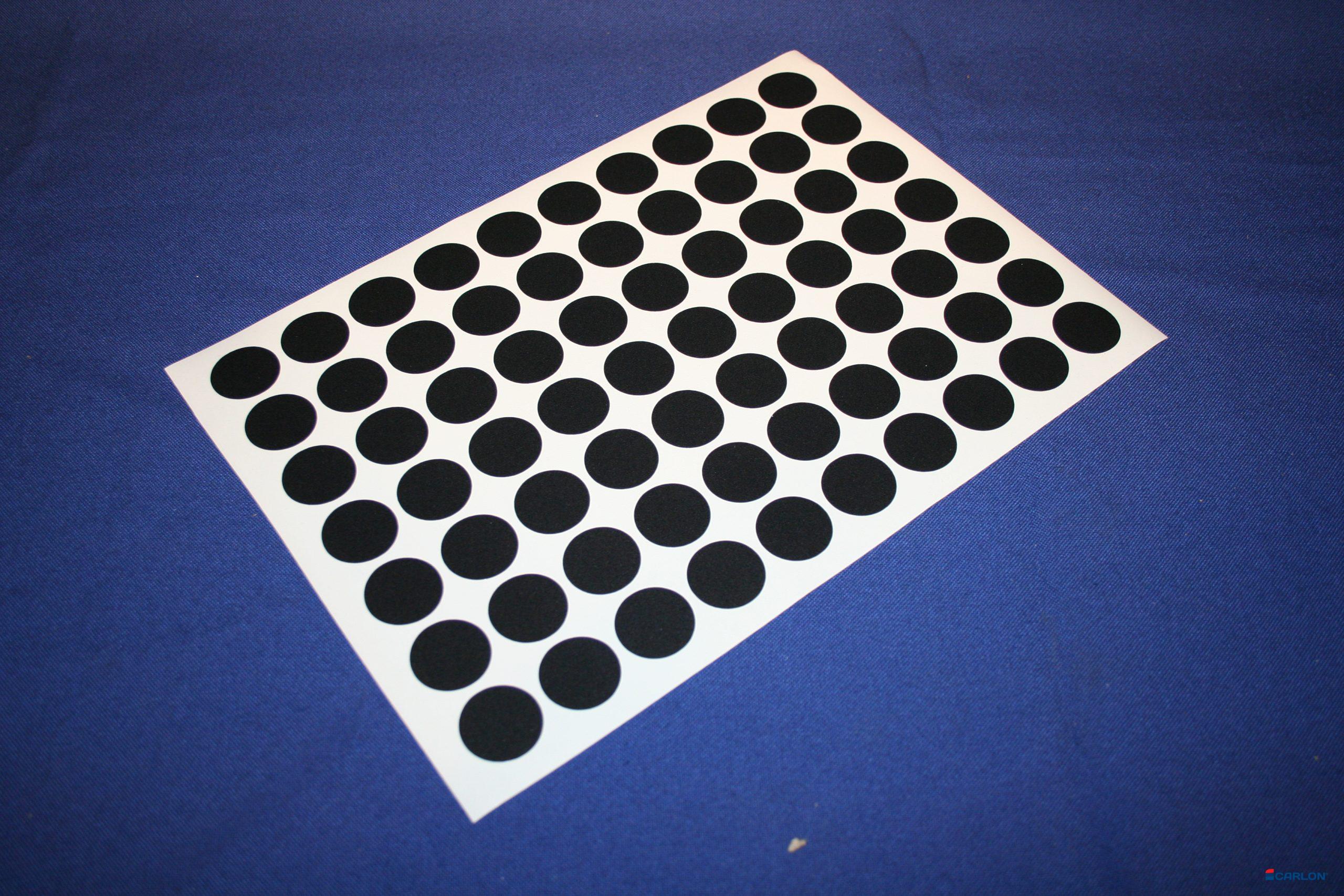 Deurmaskeerstickervel A4 zwart structuur 25mm (70st)