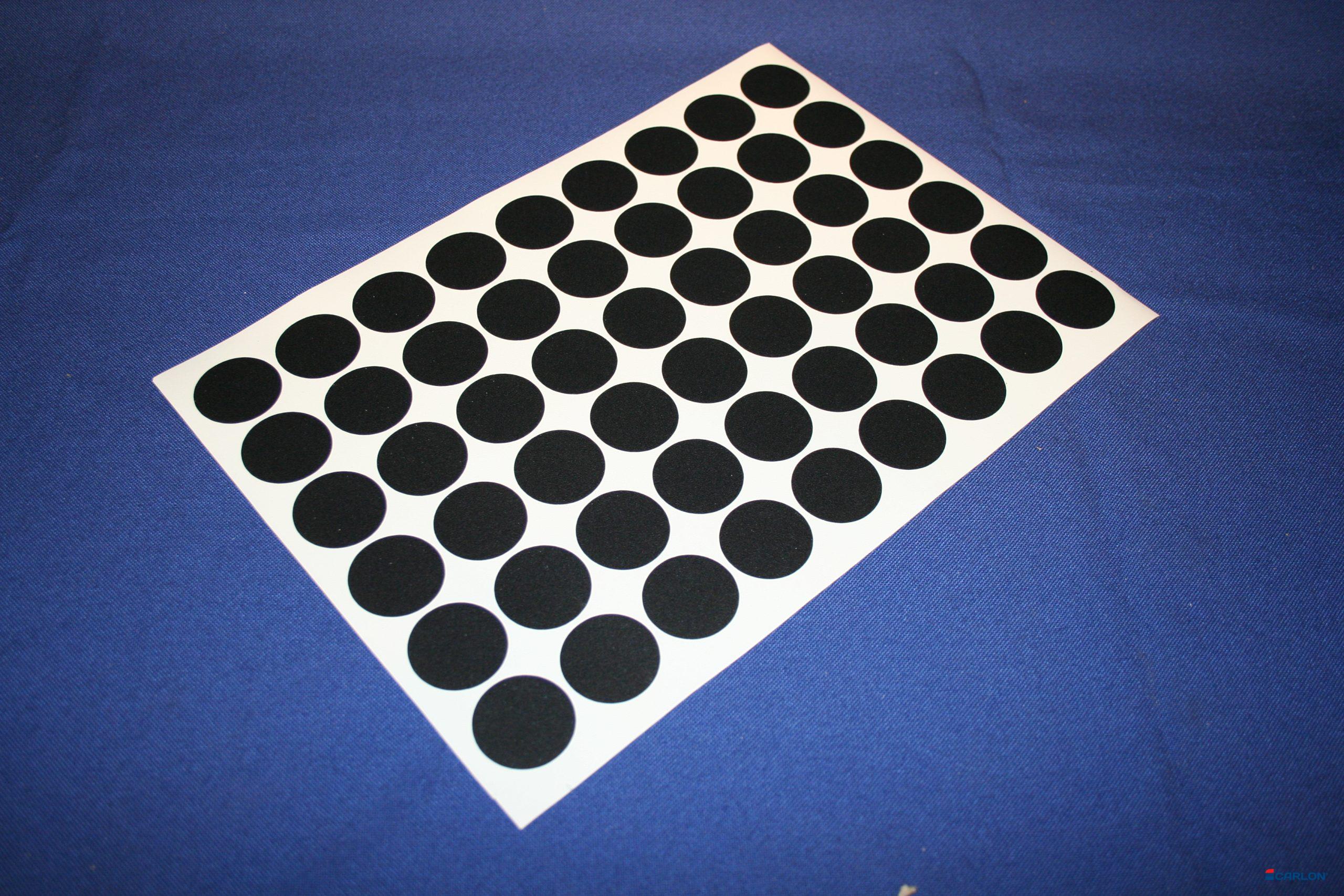 Deurmaskeerstickervel A4 zwart structuur 30mm (54st)