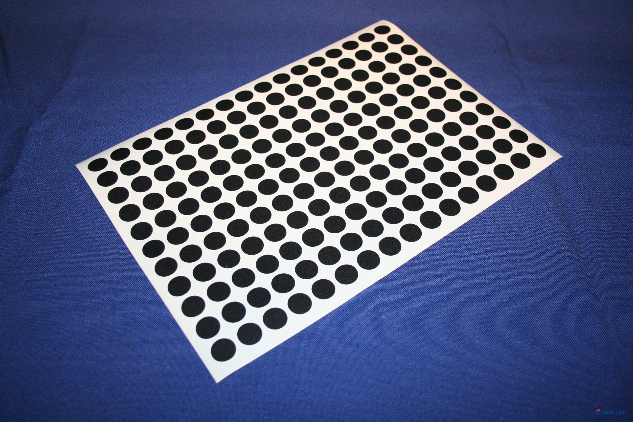 Deurmaskeerstickervel A4 zwart structuur 15mm (176st)
