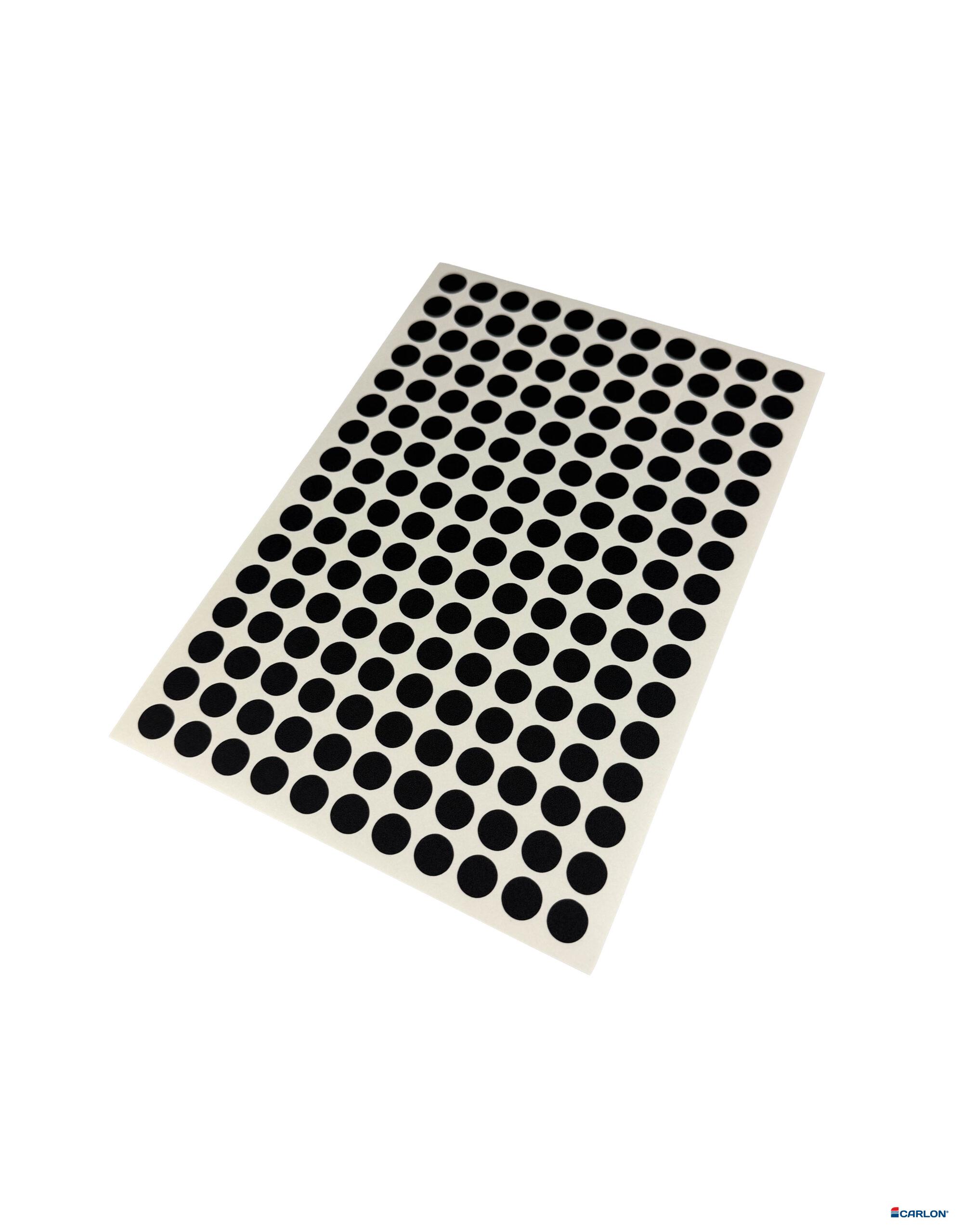 Deurmaskeerstickervel A4 zwart structuur 15mm (176st)