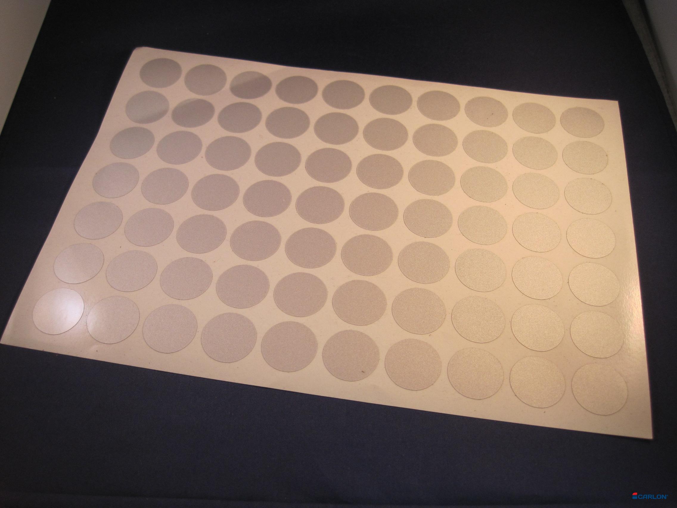 Deurmaskeerstickervel A4 reflecterend zilver 25mm (70st)