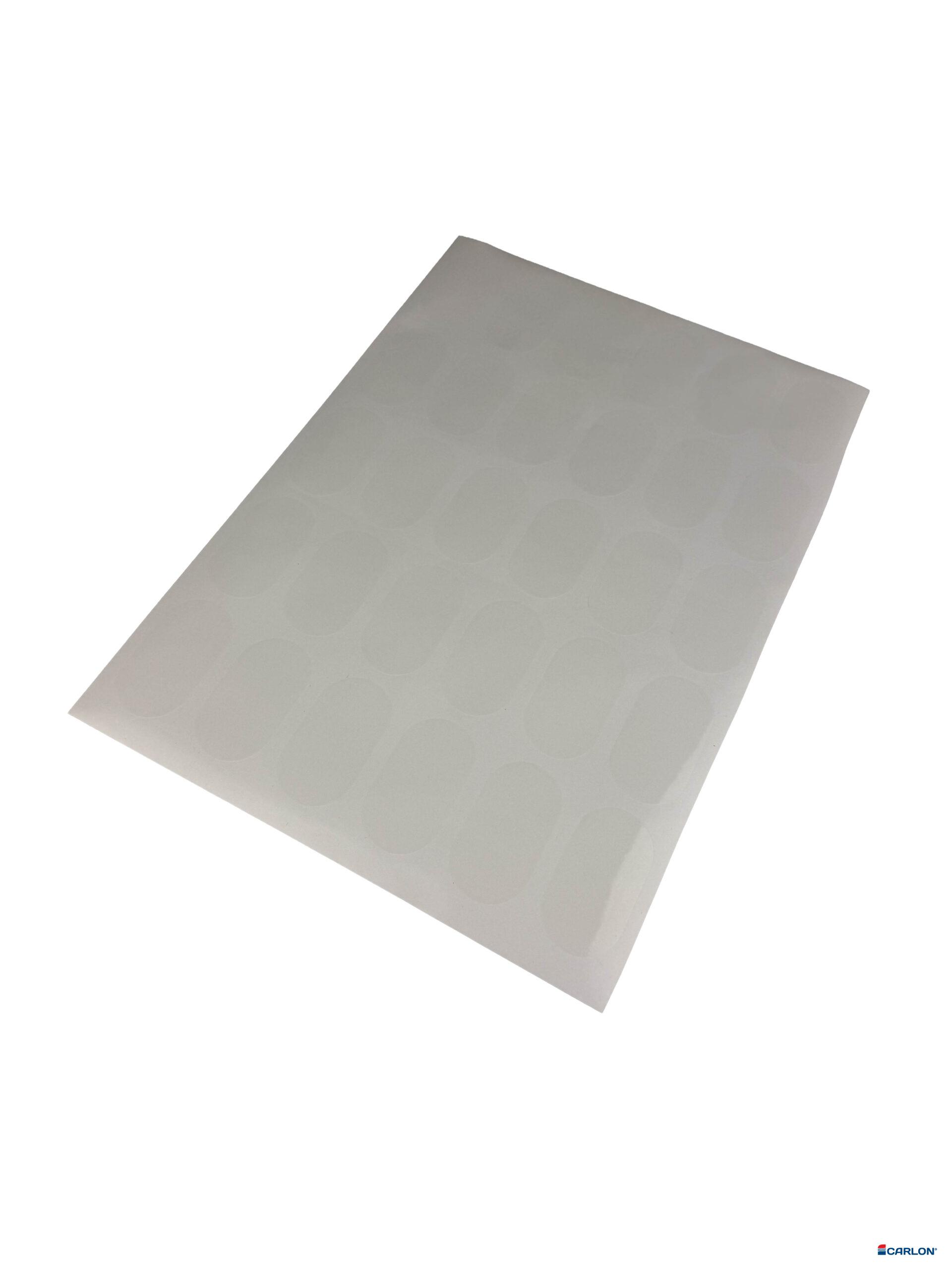 Deurmaskeerstickervel A4 ovaal transparant glad 28x51mm (30st)