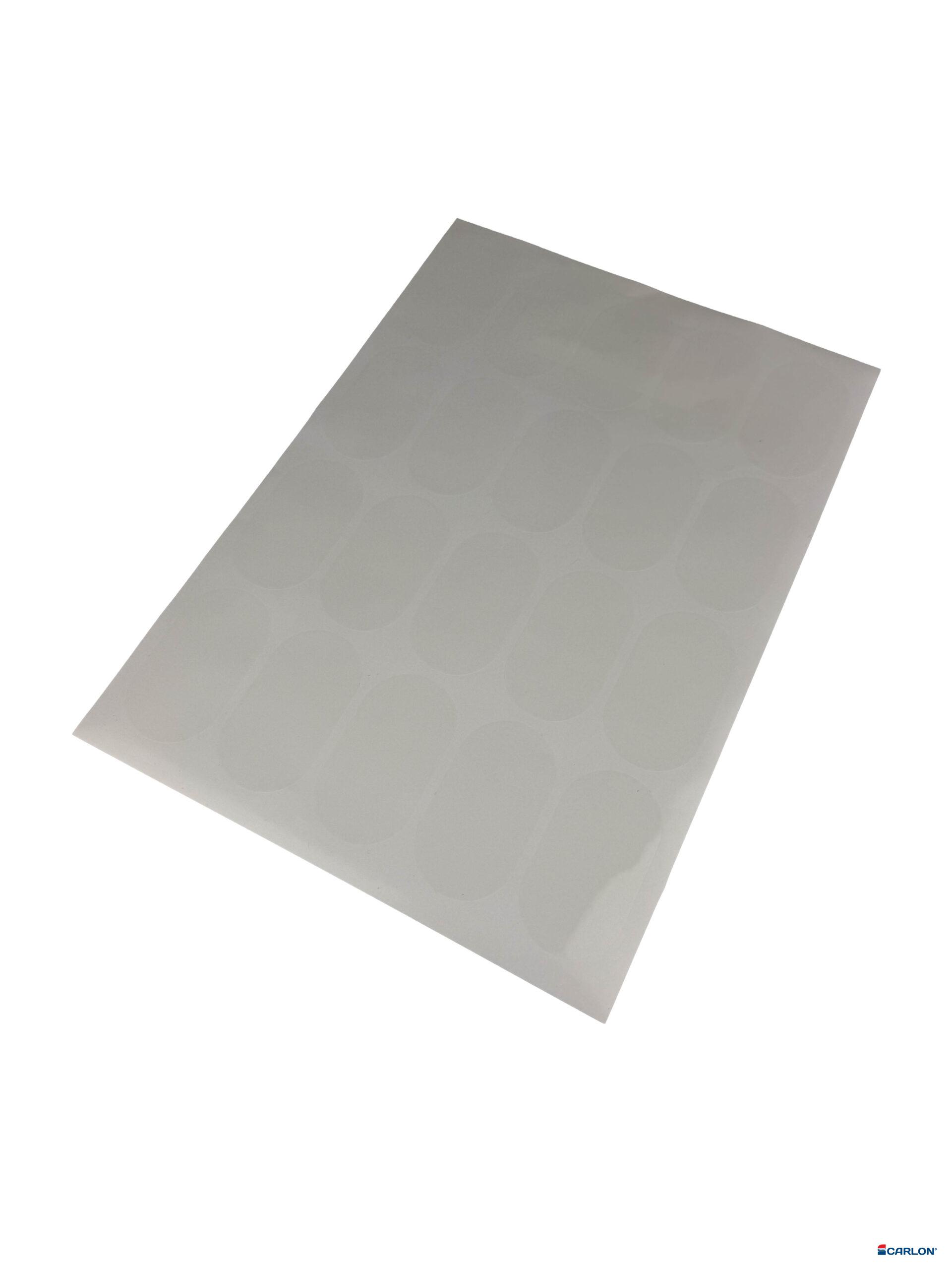 Deurmaskeerstickervel A4 ovaal transparant glad 36x66mm (20st)