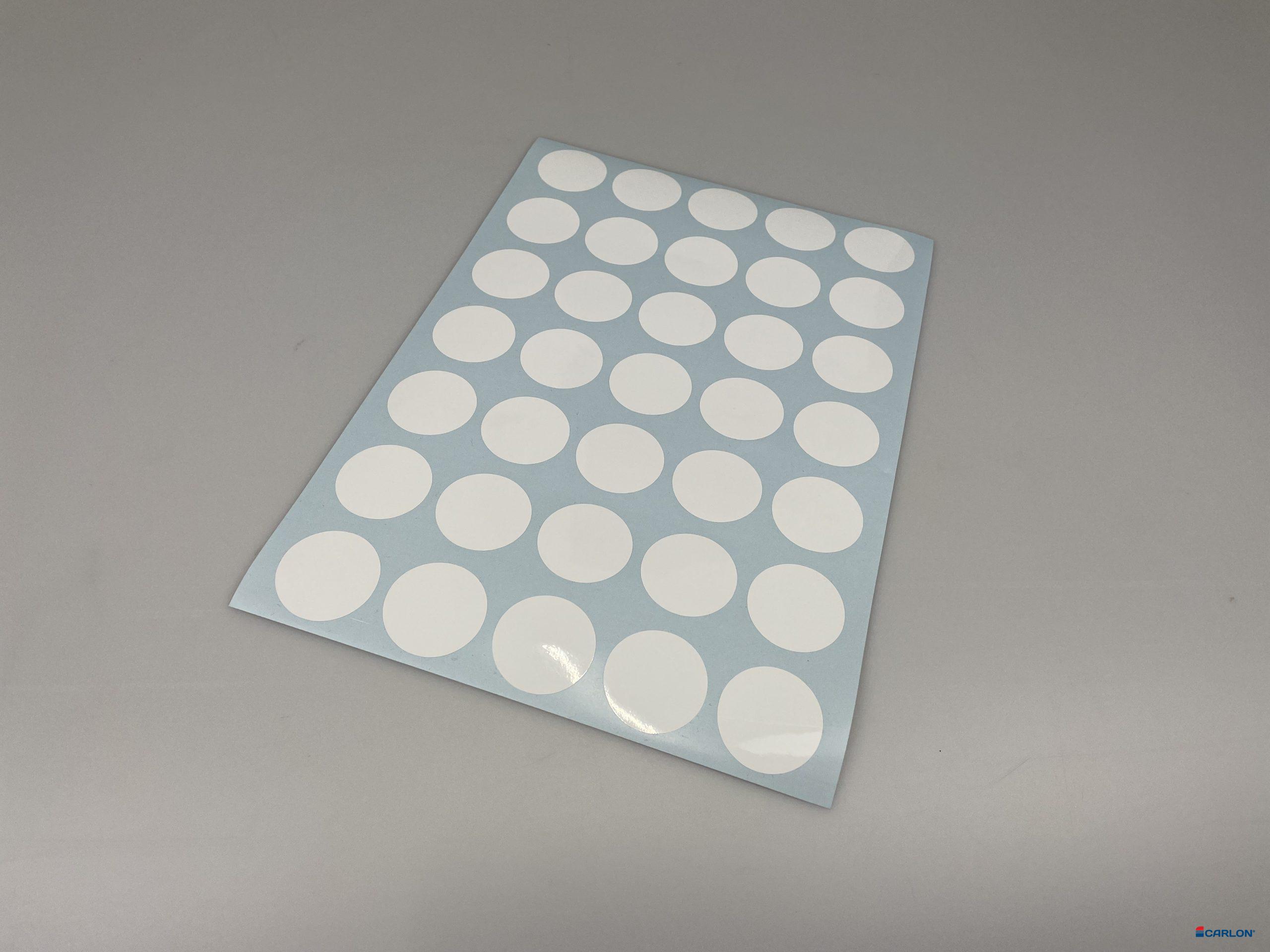 Deurmaskeerstickervel A4 wit hoogglans 35mm (35st)