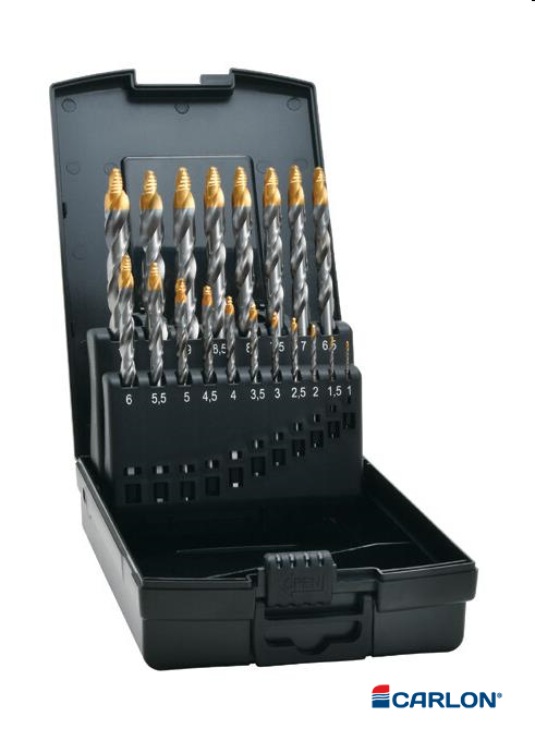 Spiraalborencassette HSS Pro StepTiN DIN 338 1-10mm (19st) - Afbeelding 2