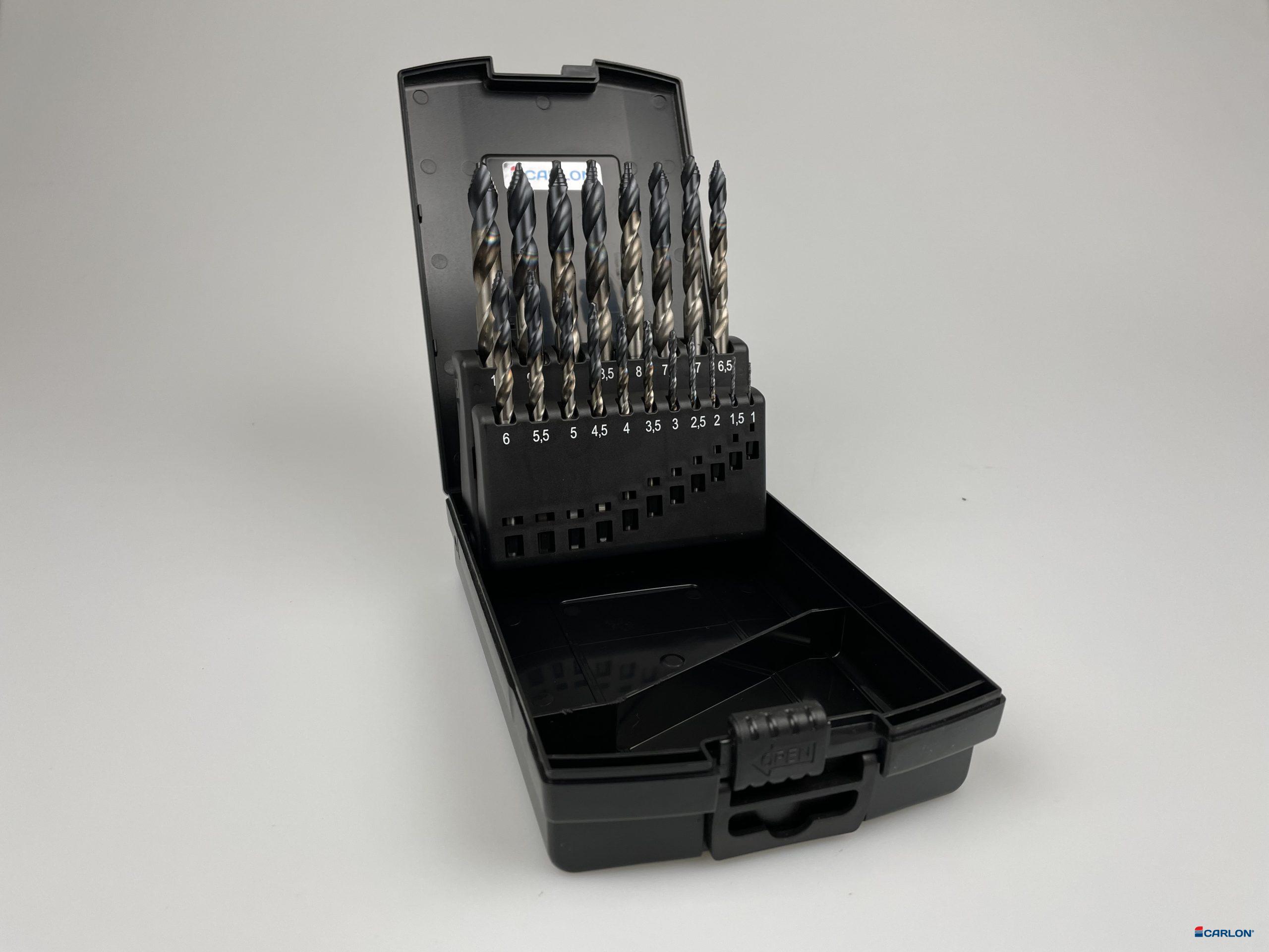 Spiraalborencassette Pro HSS Step TiALN 1-10mm (19st)