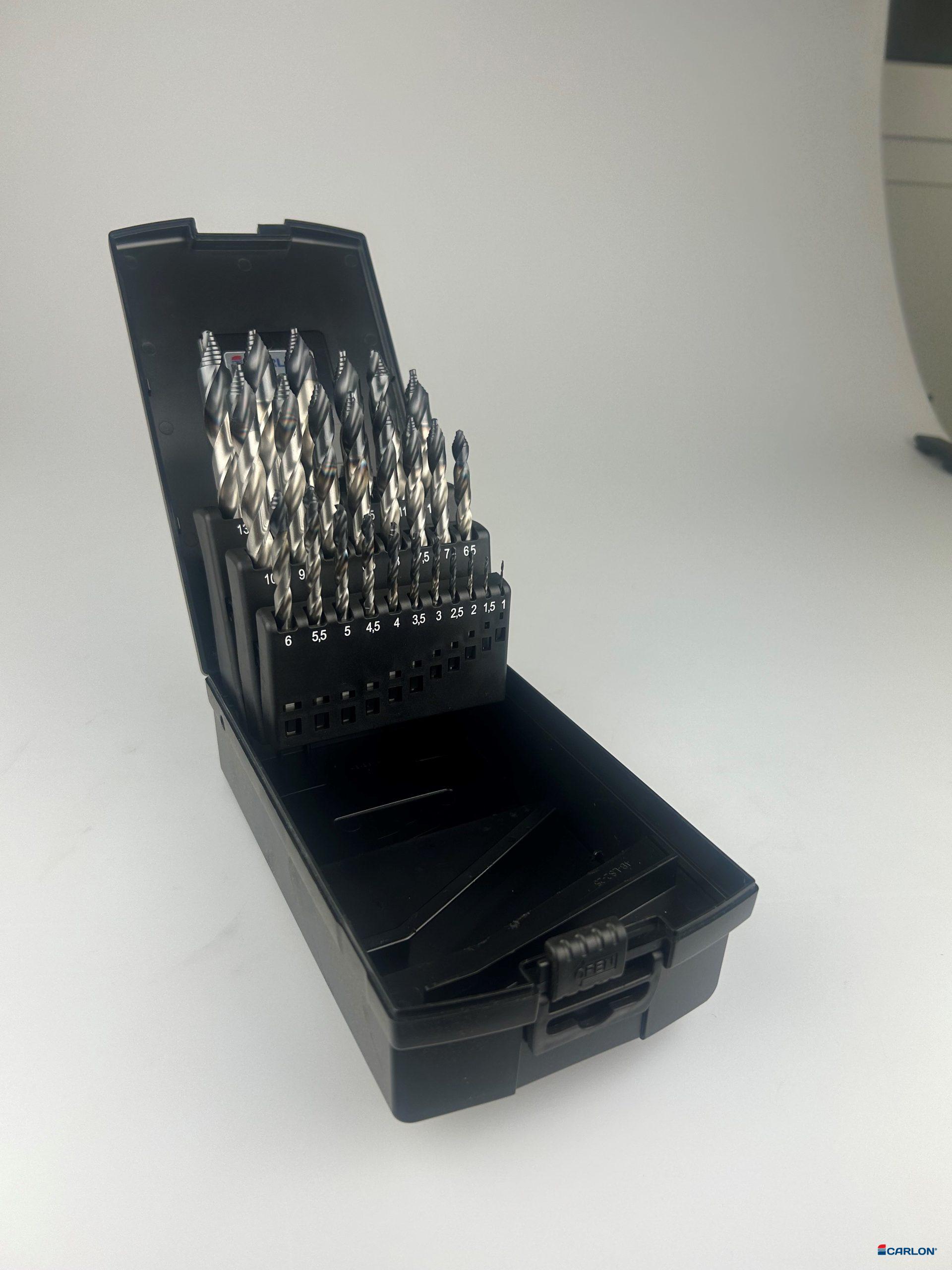 Spiraalborencassette Pro HSS Step TiALN 1-13mm (25st)