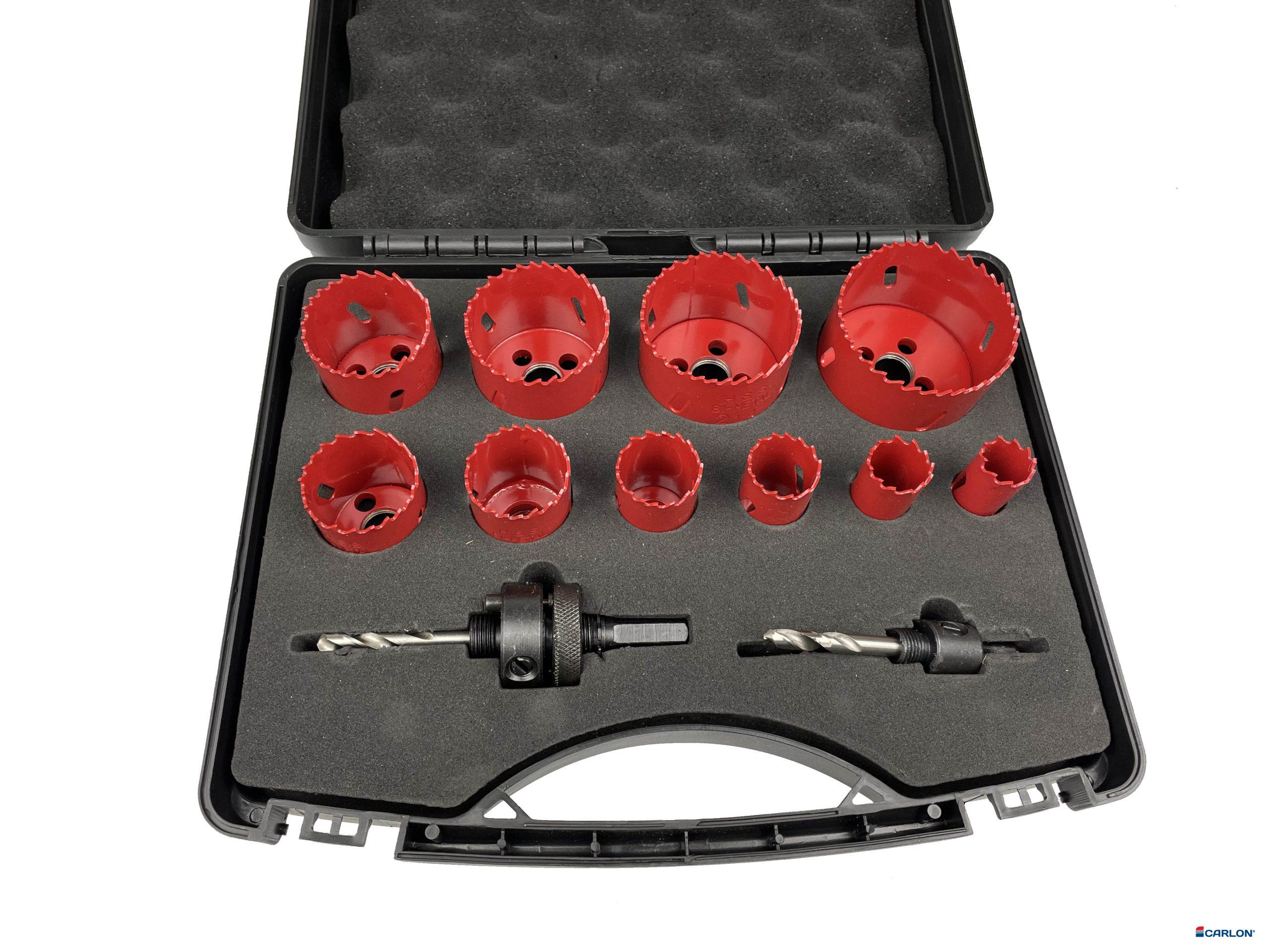 Assortiment gatzagen 19-22-25-29-35-38-44-51-57-64+houders