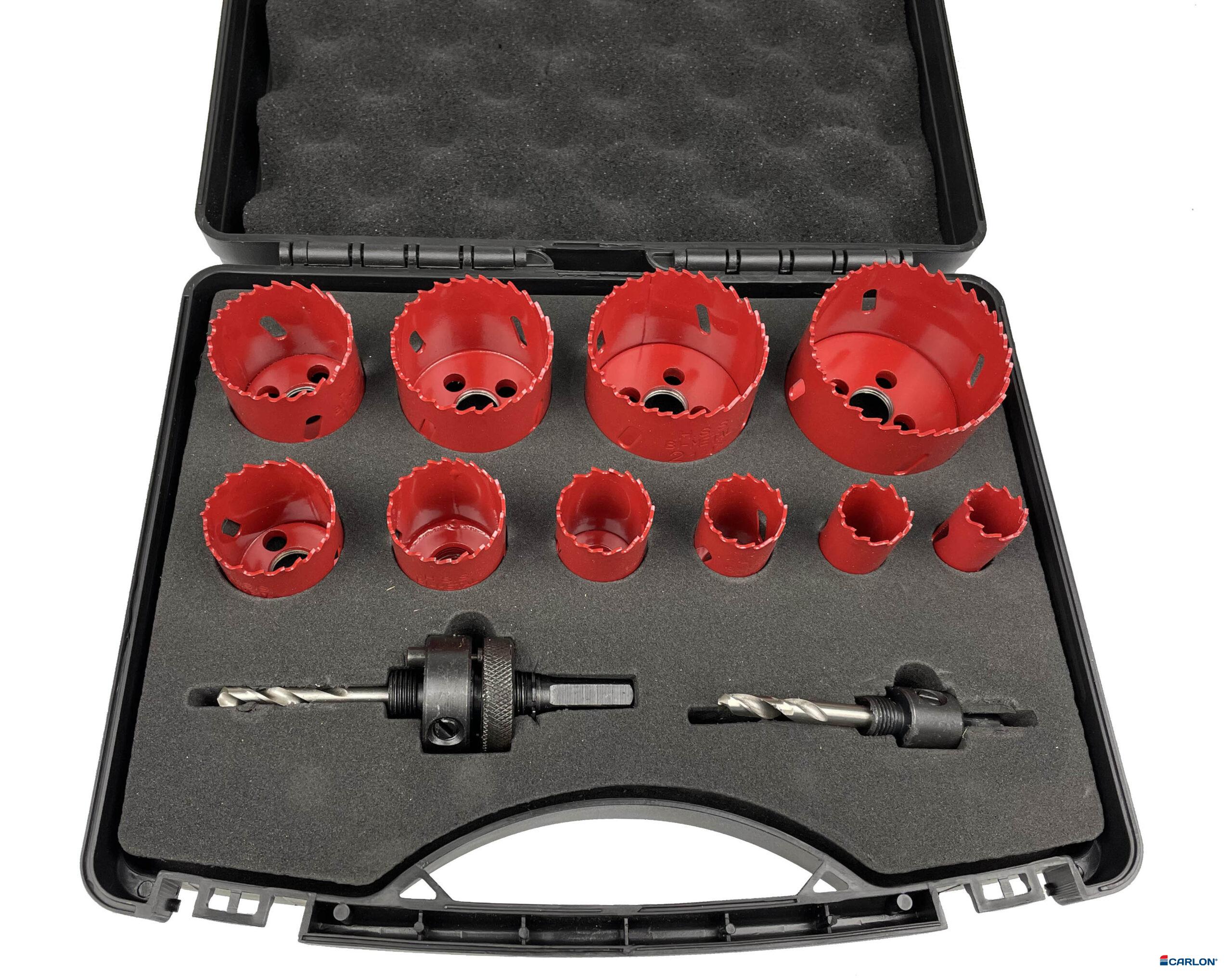 Assortiment gatzagen 19-22-25-29-35-38-44-51-57-64+houders