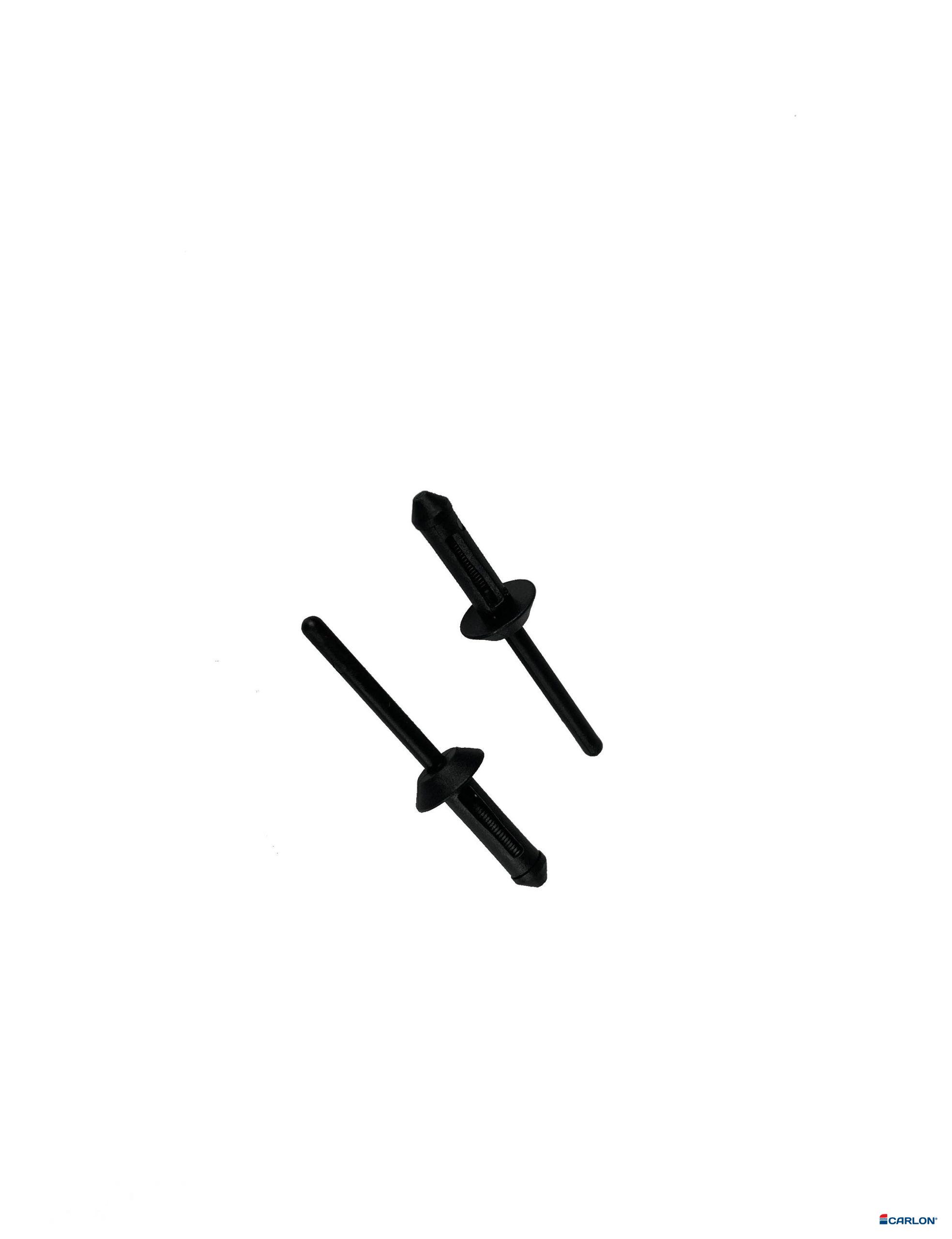 Blindklinknagel zwart kunststof 5x15,8mm kop 12mm (25st)