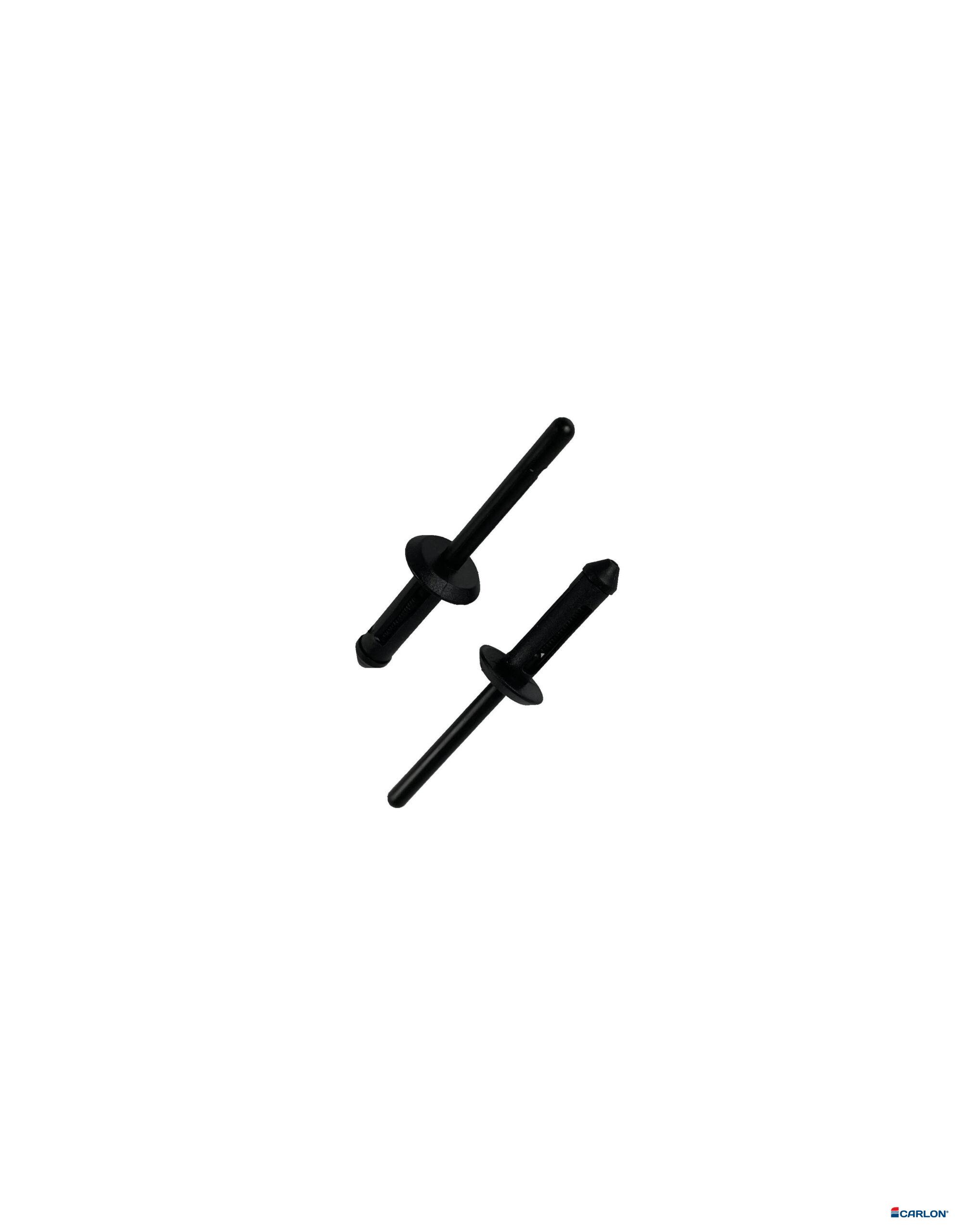 Blindklinknagel zwart kunststof 5x17,2mm kop 12mm (250st)