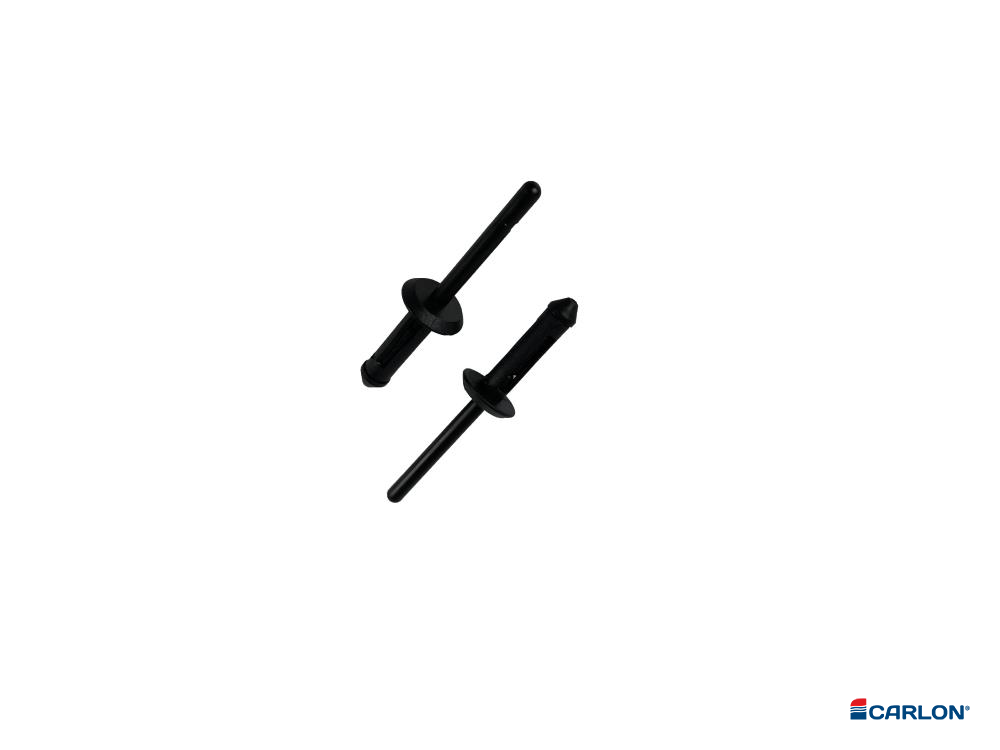 Blindklinknagel zwart kunststof 5x17,2mm kop 12mm (250st)