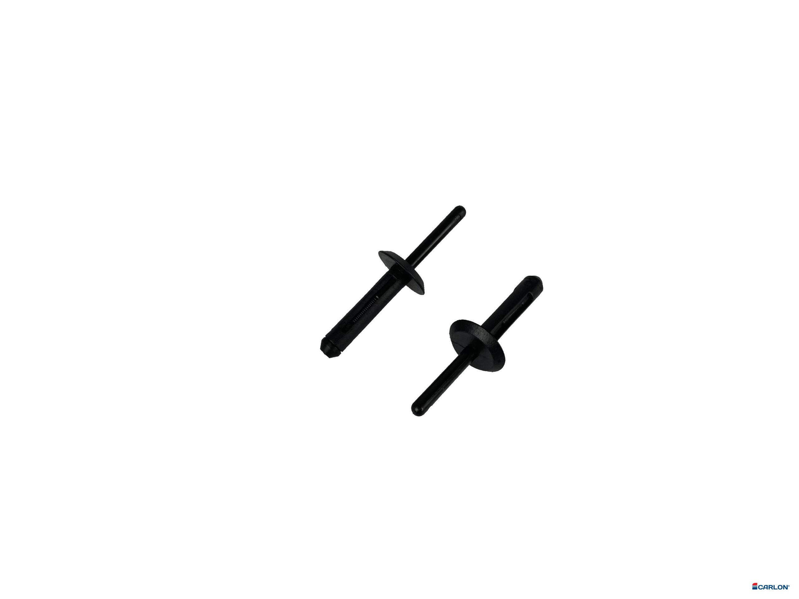 Blindklinknagel zwart kunststof 6,3x25,2mm kop 17mm (25st)