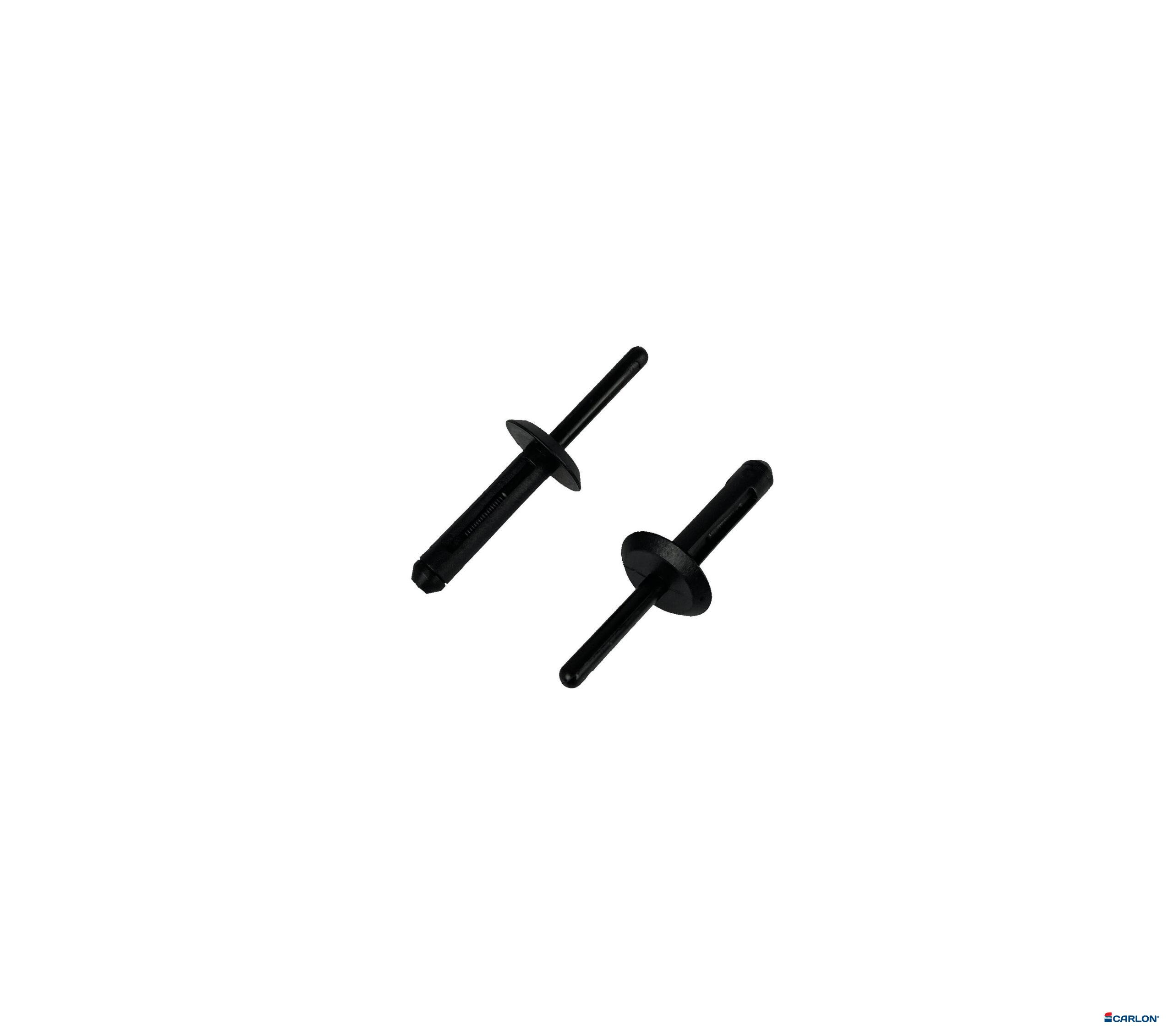 Blindklinknagel zwart kunststof 6,3x25,2mm kop 17mm (100st)
