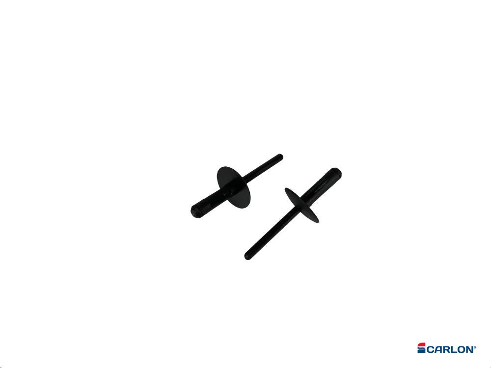 Blindklinknagel zwart kunststof 5,8x19,0mm kop 20mm (250st)