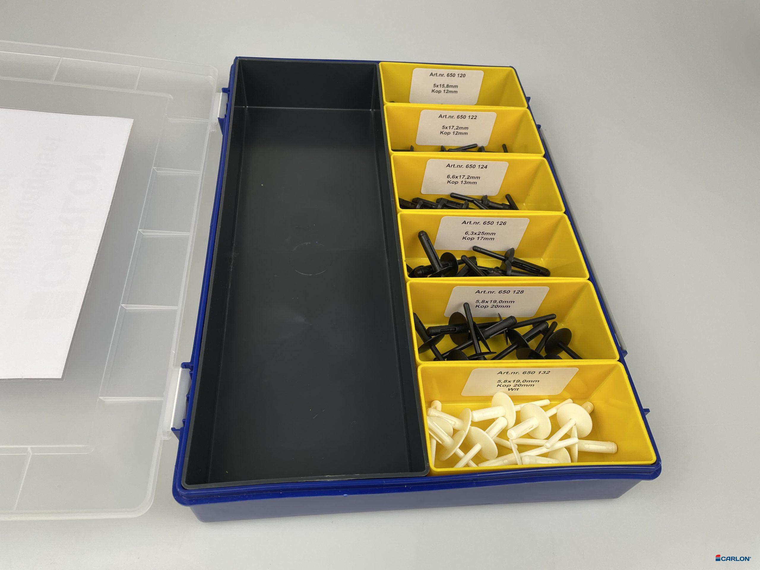 Blindklinknagelassortiment kunststof zonder tang