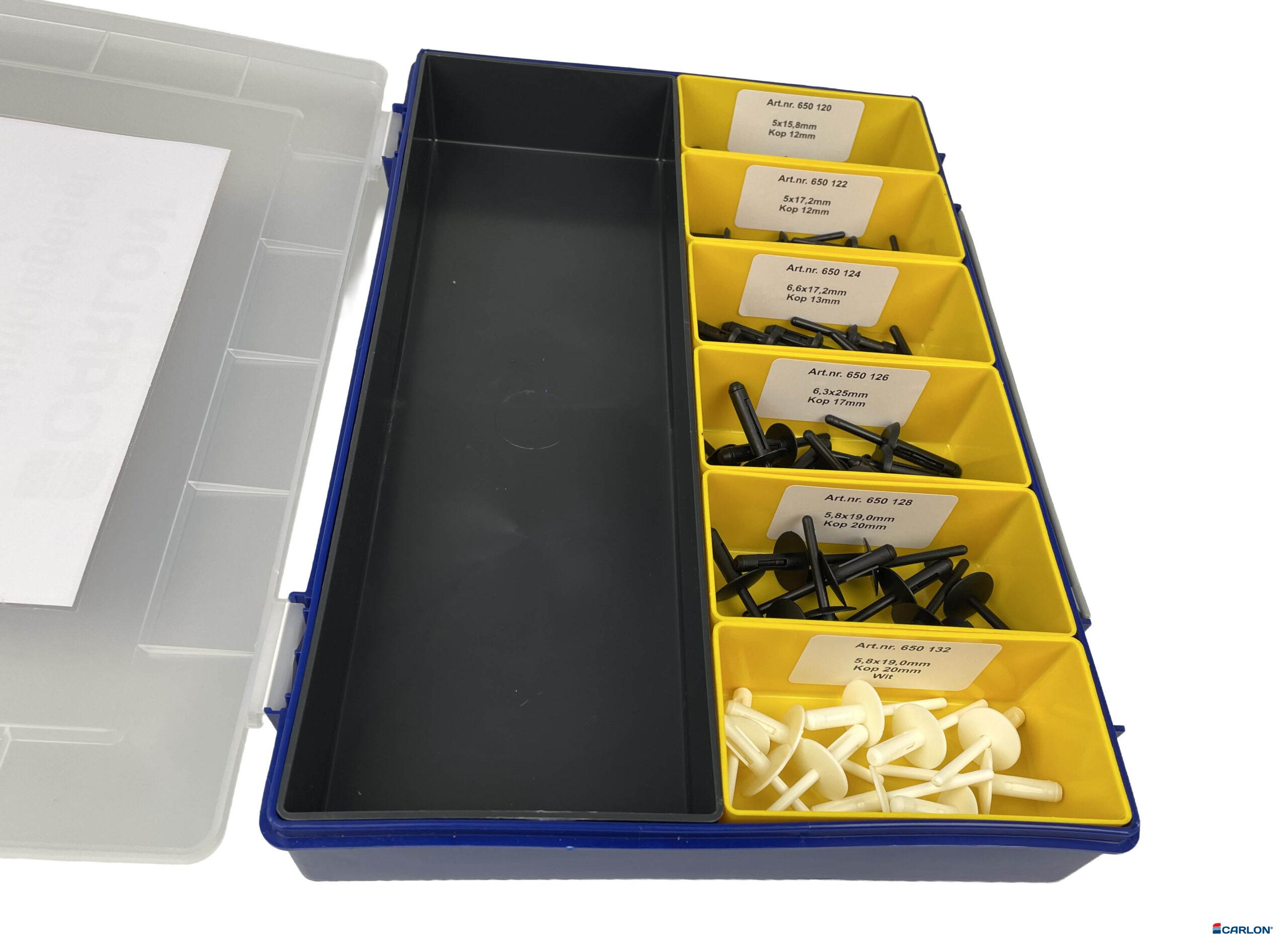 Blindklinknagelassortiment kunststof zonder tang