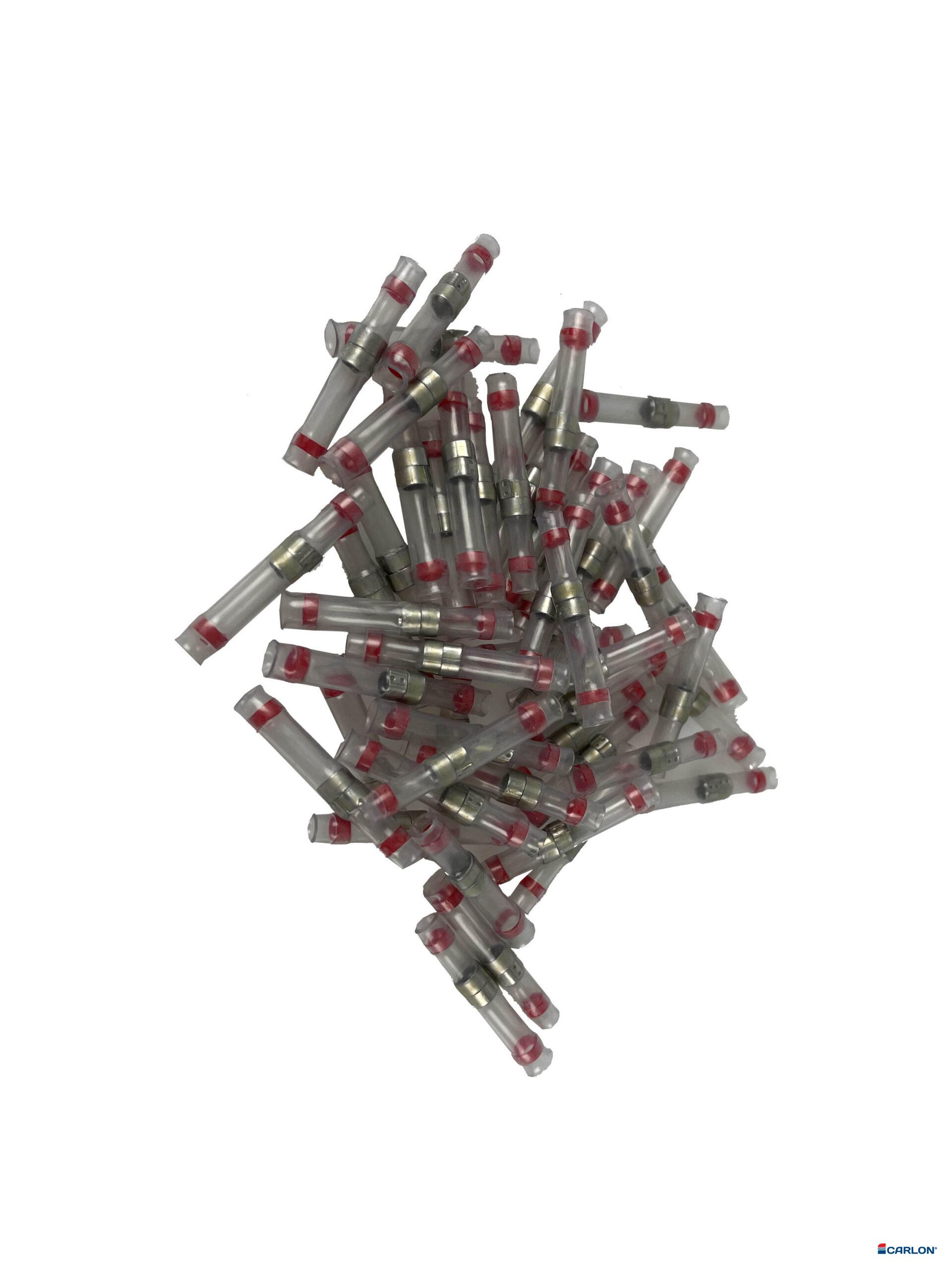 Soldeer doorverbinder 0,5-1,0mm² rood twin ring (50st)
