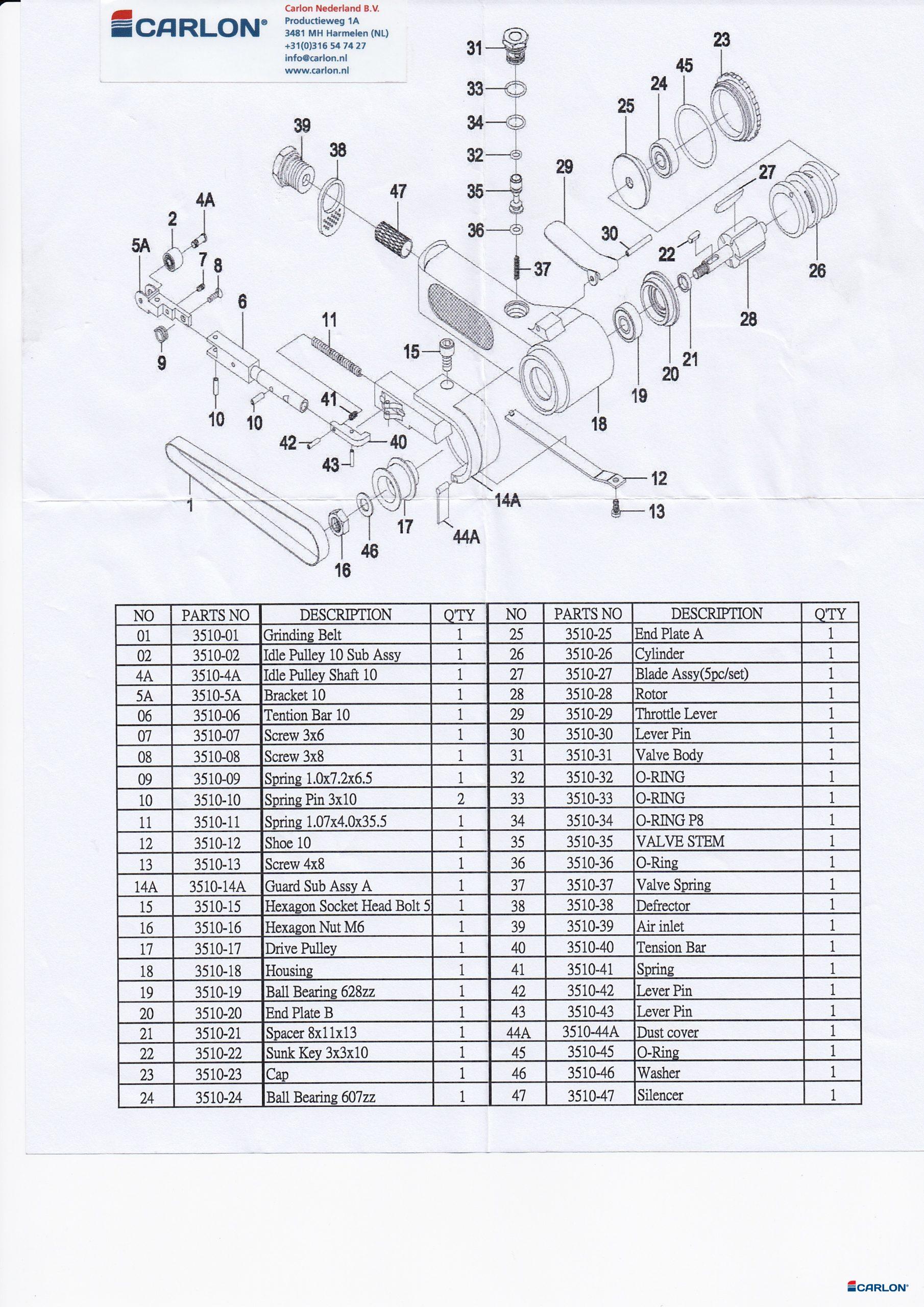 Perslucht bandschuurmachine PS 5 10x330mm - Afbeelding 2