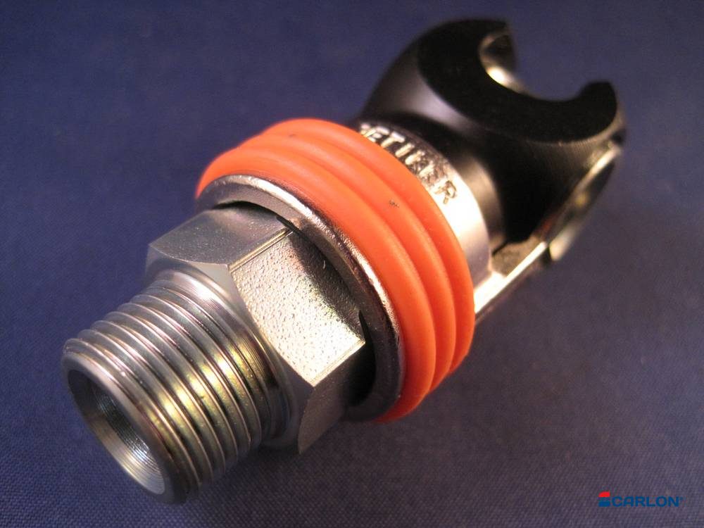 Veiligheidsluchtknikkoppeling C/25 3/8" buitendraad - Afbeelding 3