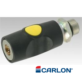 Veiligheidskoppeling A1/22 1/2" buitendraad met drukknop geel - Afbeelding 2