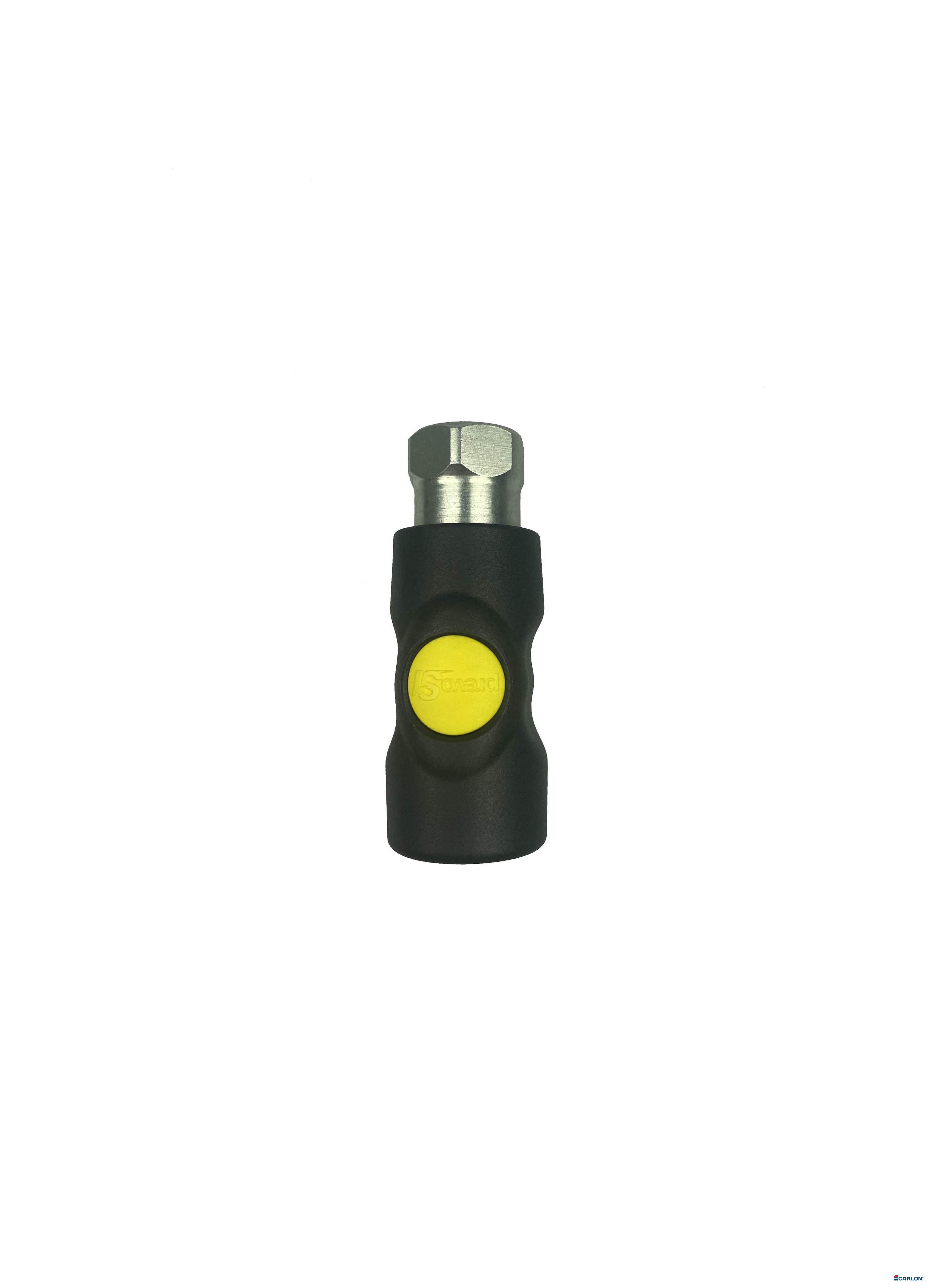 Veiligheidskoppeling A1/22 3/8" binnendraad met drukknop geel