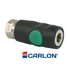 Veiligheidskoppeling C/25 3/8" binnendraad met drukknop groen - Afbeelding 2