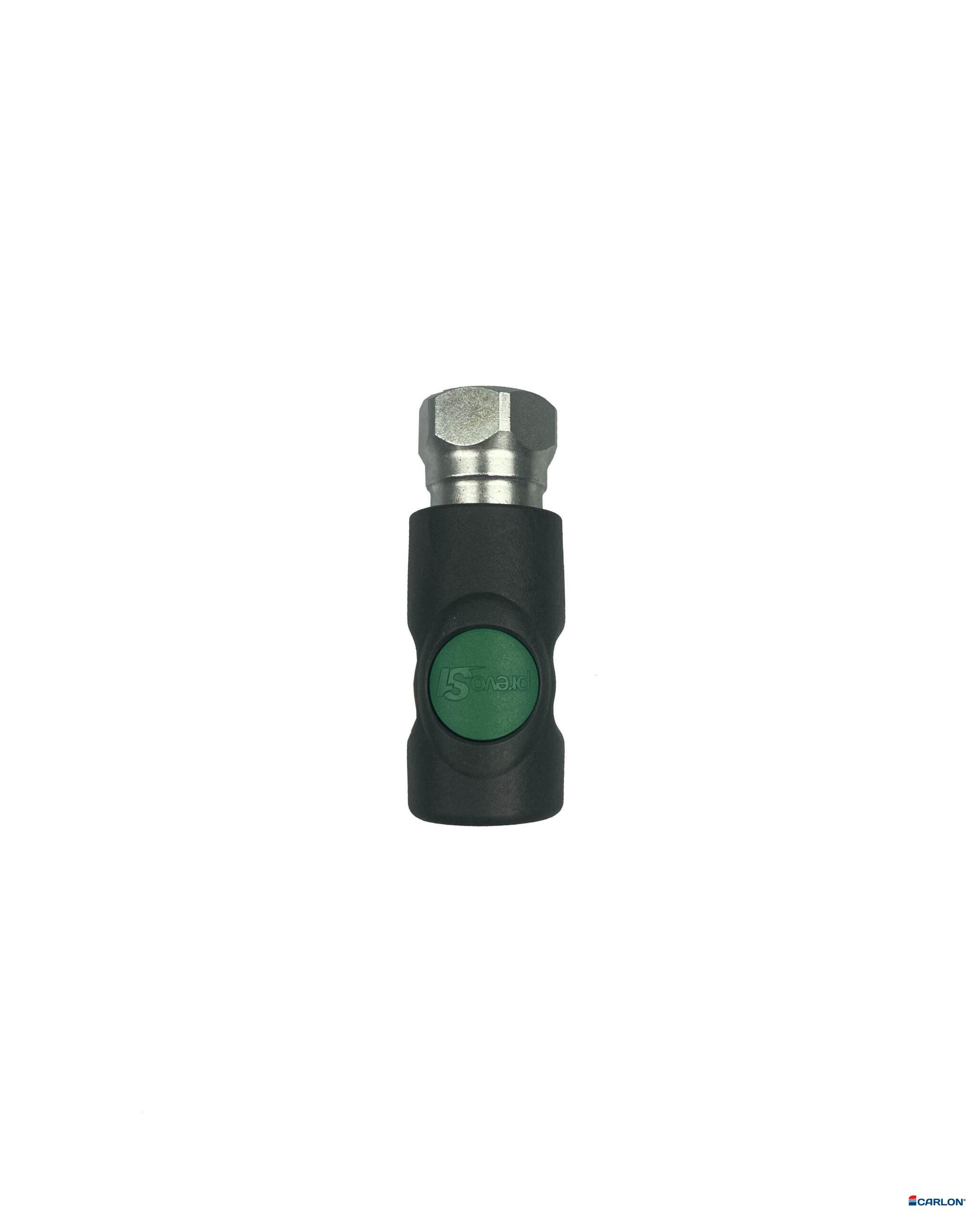 Veiligheidskoppeling C/25 1/2" binnendraad met drukknop groen