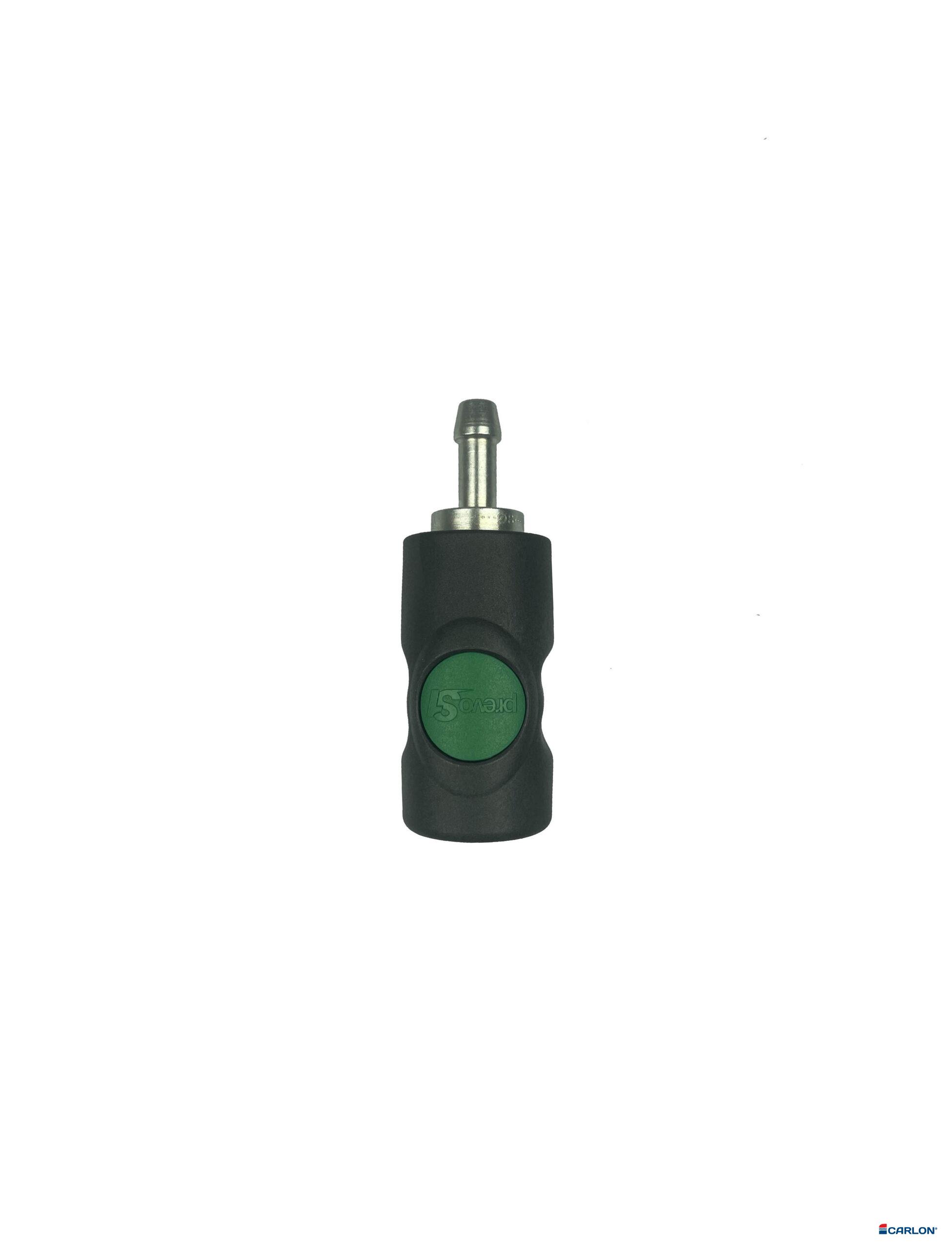 Veiligheidskoppeling C/25 8mm slangpil. met drukknop groen