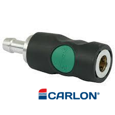 Veiligheidskoppeling C/25 10mm slangpil. met drukknop groen - Afbeelding 2