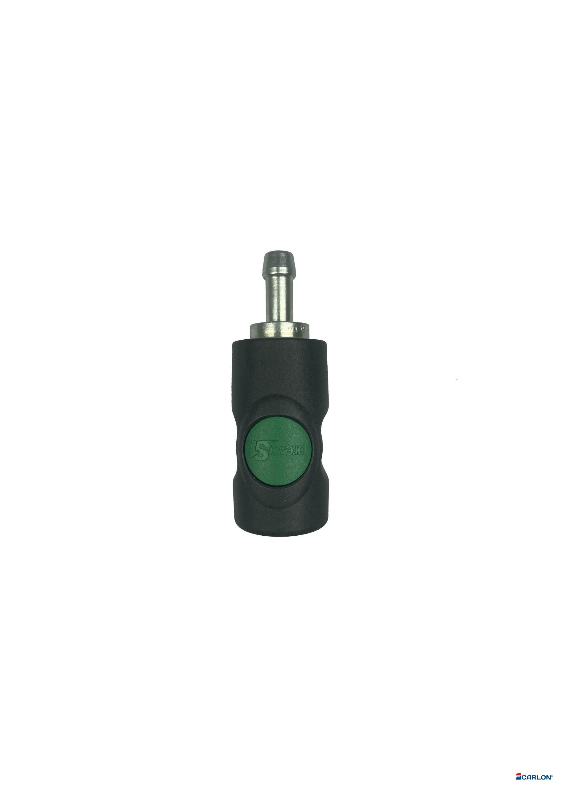 Veiligheidskoppeling C/25 13mm slangpil. met drukknop groen