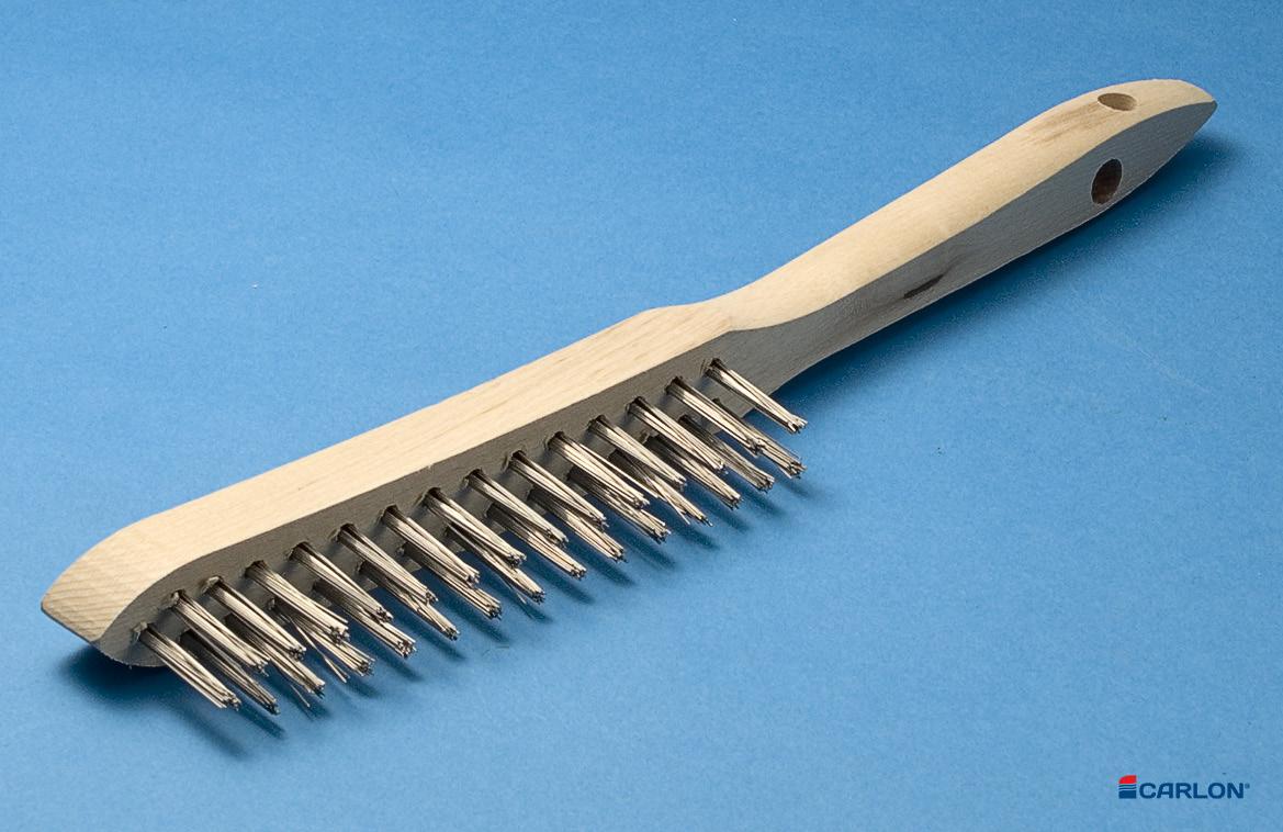 Handborstel 3-rijen messing