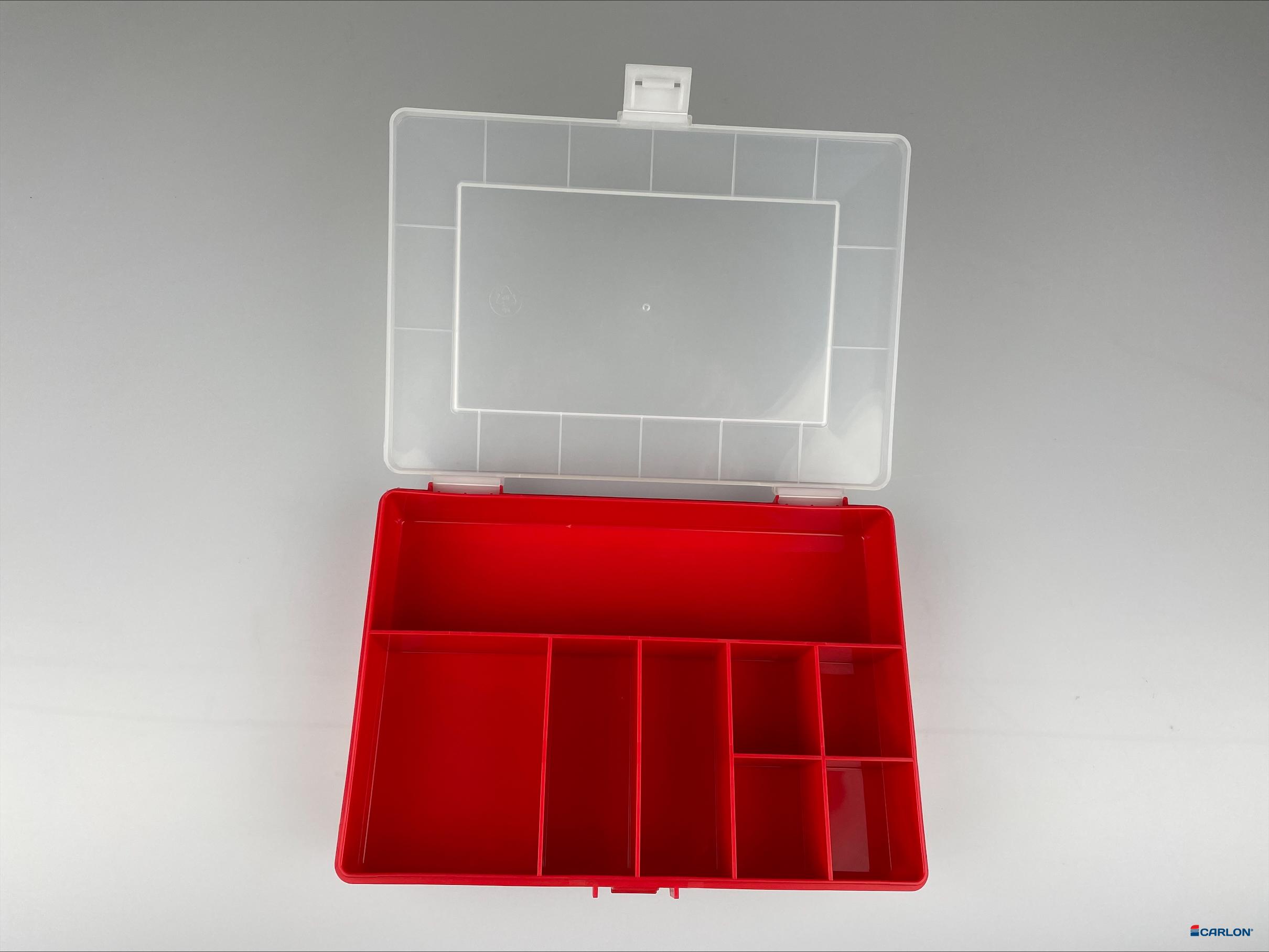 Assortimentsbox PP rood 8-vaks 250x170x46mm